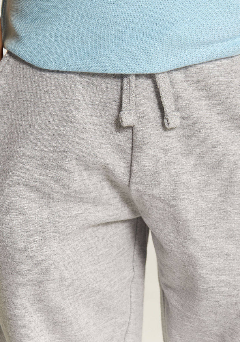 Juniors Solid Joggers with Drawstring Closure and Pockets-Bottoms-image-2