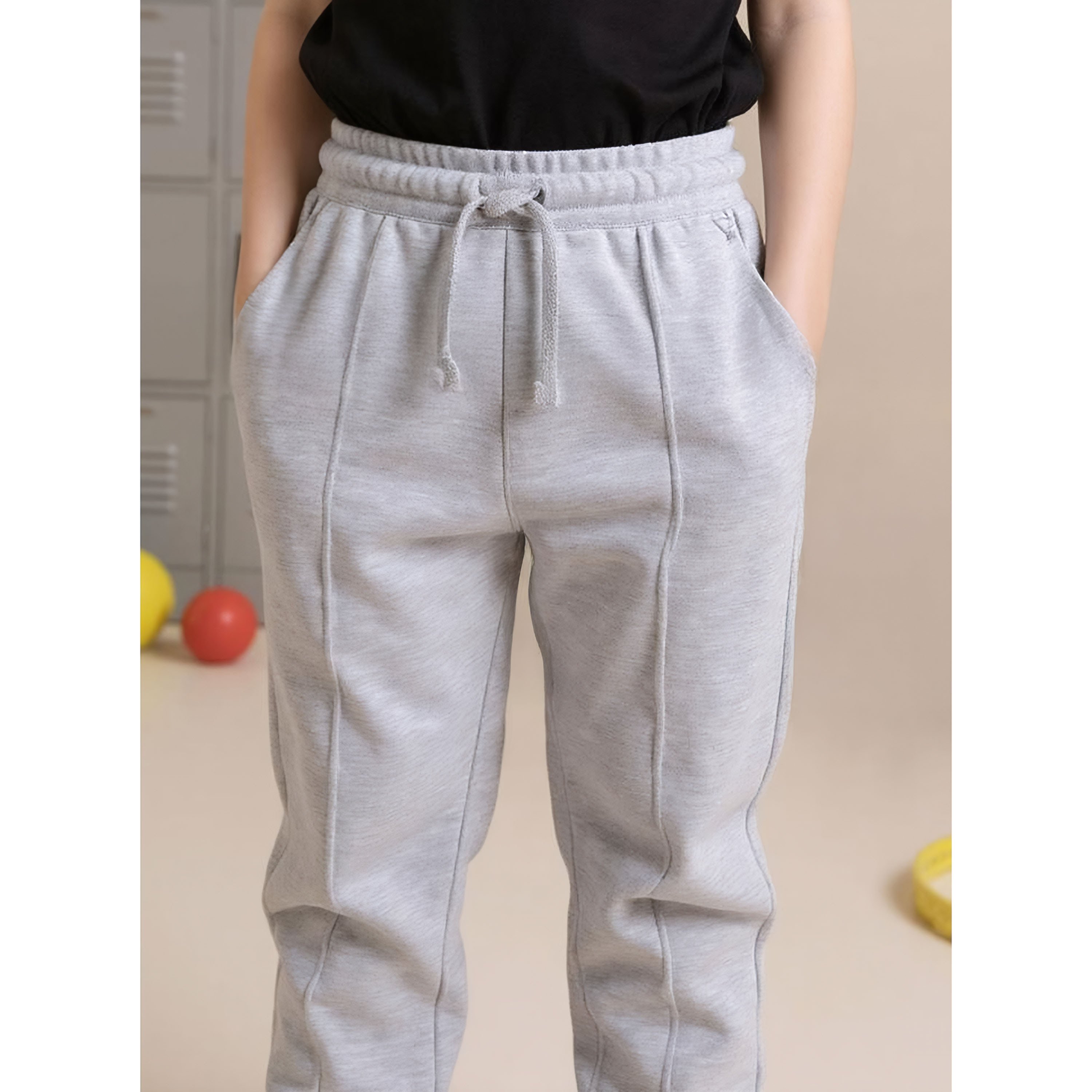 Juniors Solid Joggers with Drawstring Closure and Pockets-boys-clothing-bottoms-joggersandtrackpants-image-4