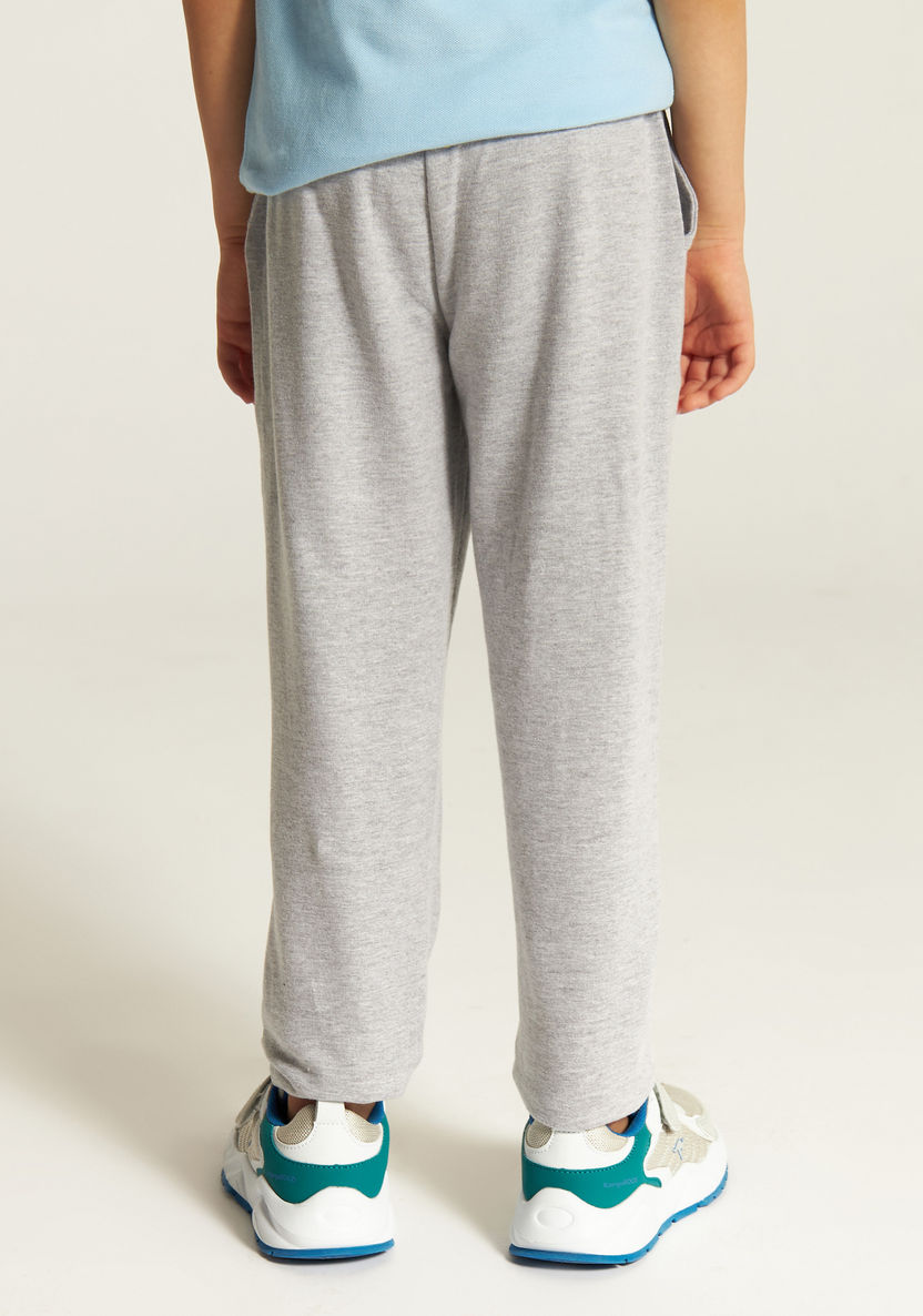 Juniors Solid Joggers with Drawstring Closure and Pockets-Bottoms-image-3