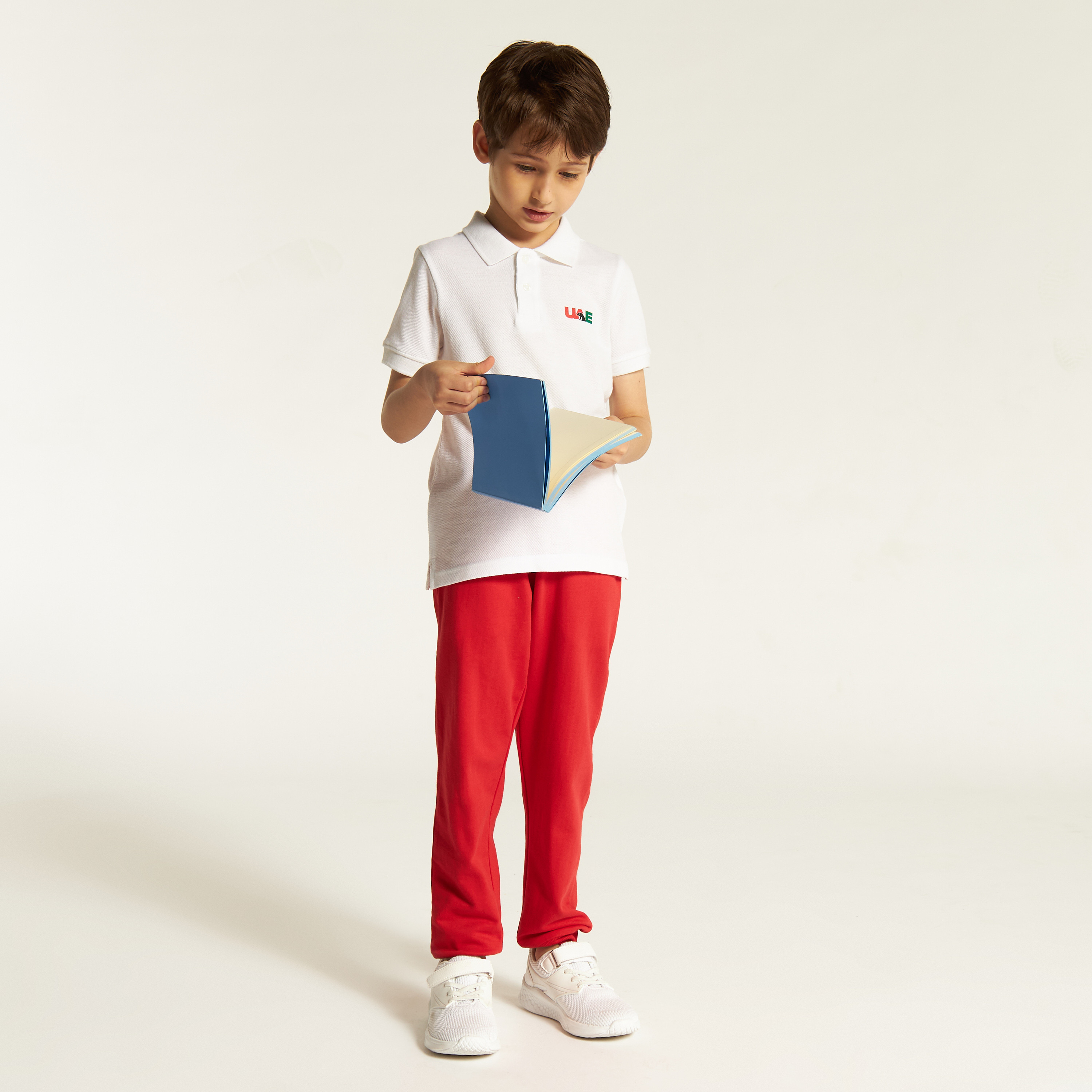 Juniors Solid Joggers with Drawstring Closure and Pockets-boys-clothing-schoolwear-bottoms-joggers-image-2