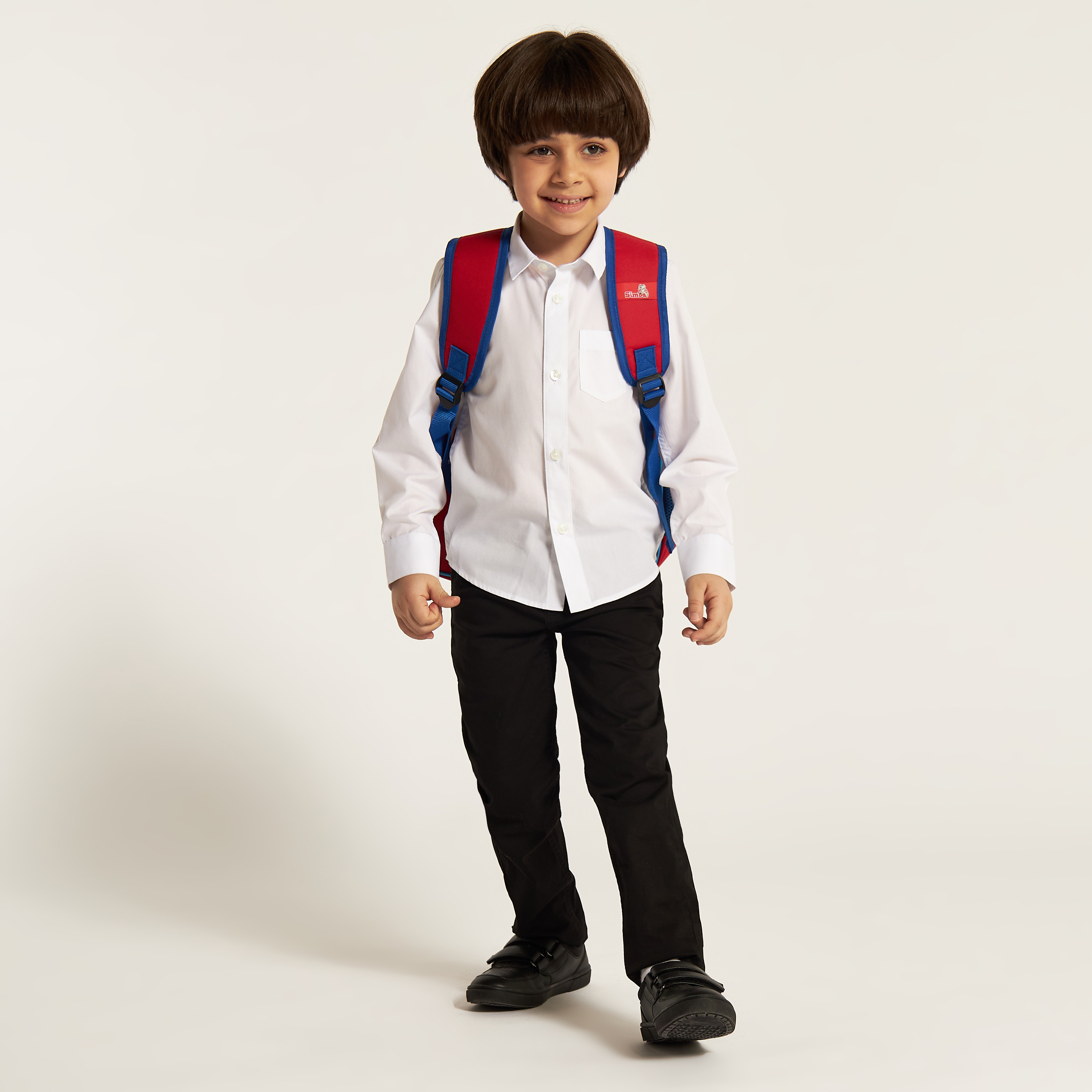 بنطلون رسمي سادة بجيوب وزر إغلاق من جونيورز-boys-clothing-bottoms-trousers-image-2