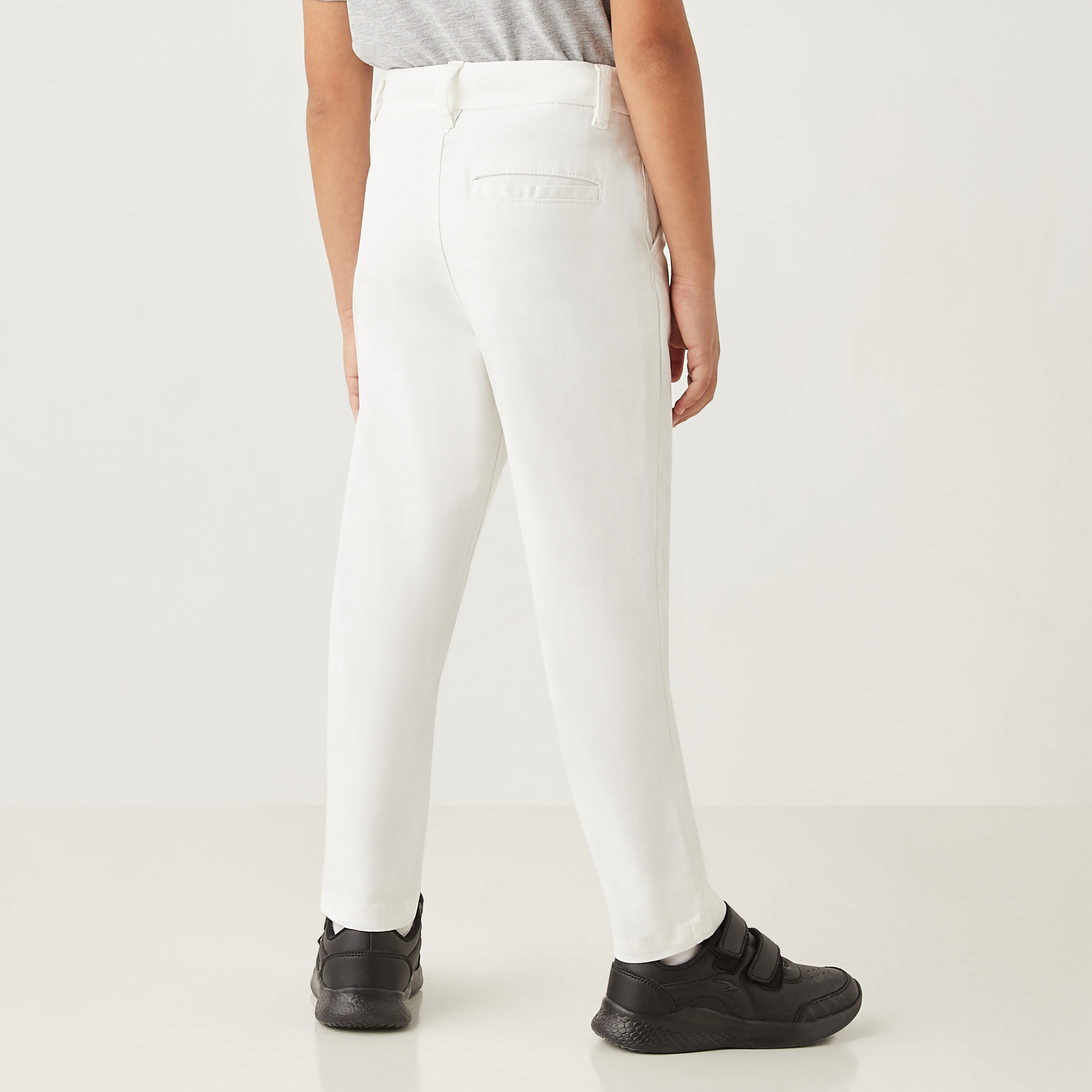 Juniors Solid Trouser with Button Closure and Pockets-boys-clothing-bottoms-trousers-image-3