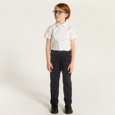 Juniors Solid Trousers with Elasticated Waist and Pockets