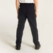 Juniors Solid Trousers with Elasticated Waist and Pockets-Bottoms-thumbnailMobile-2