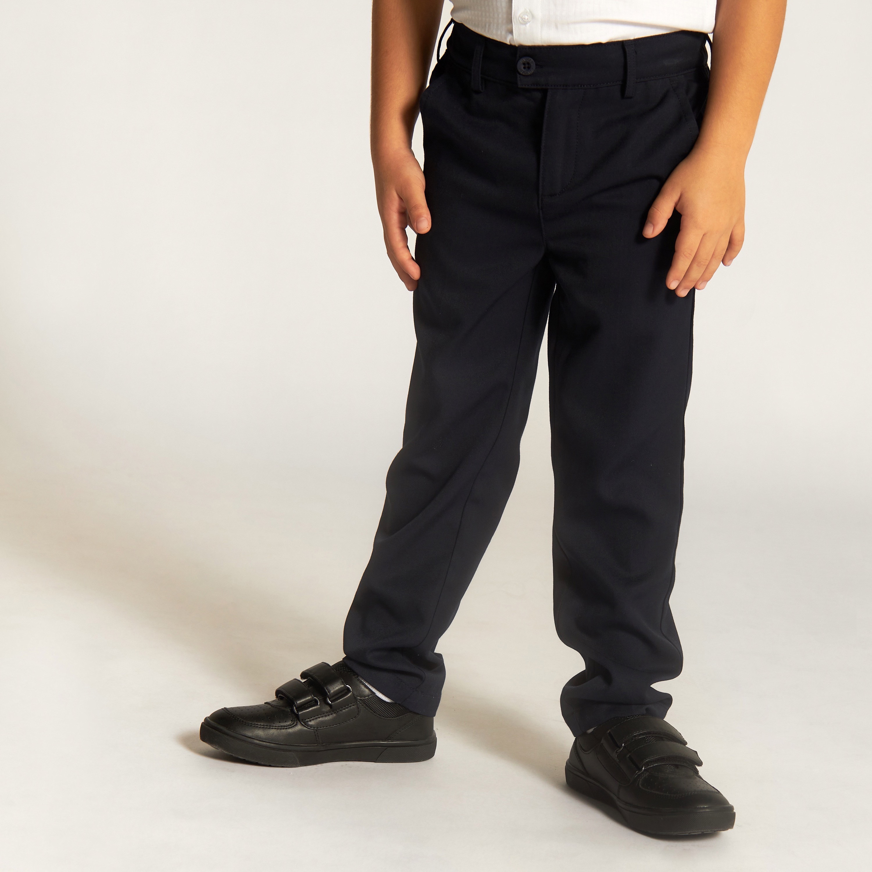 Shop Juniors Solid Trouser with Button Closure and Pockets Online |  Centrepoint UAE