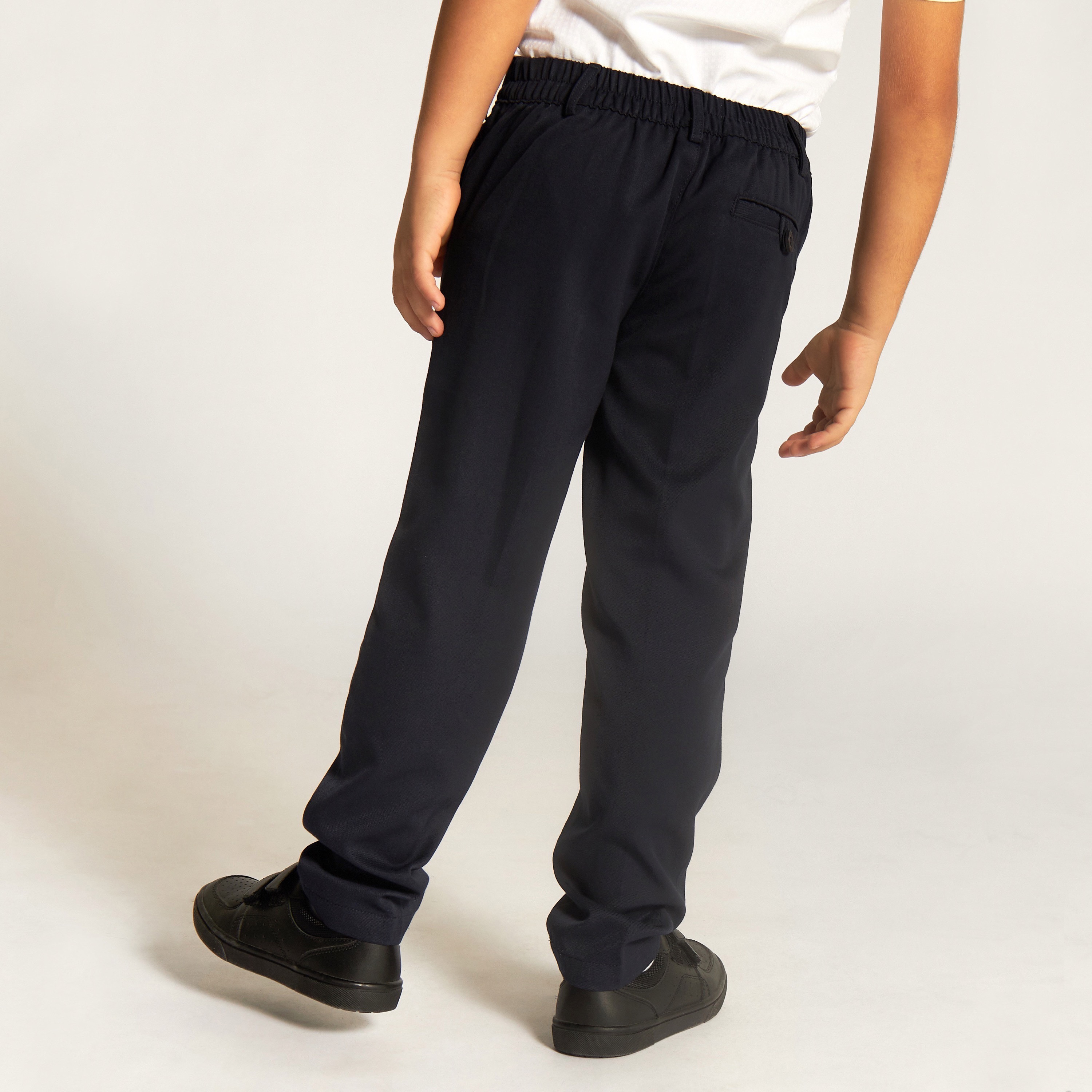 Juniors Solid Trouser with Button Closure and Pockets-boys-clothing-bottoms-trousers-image-3