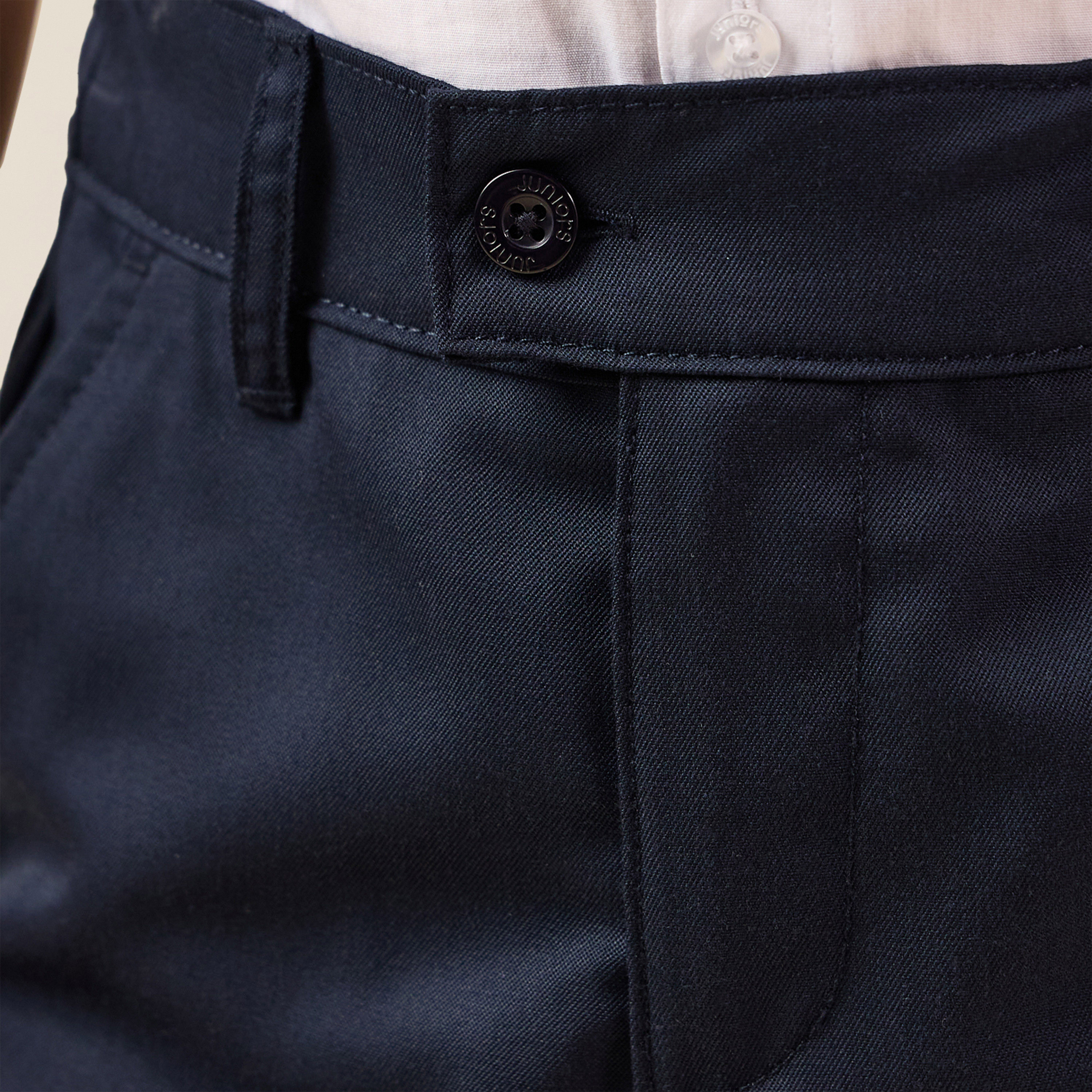 بنطلون سادة بجيوب وزر إغلاق من جونيورز-boys-clothing-bottoms-trousers-image-6