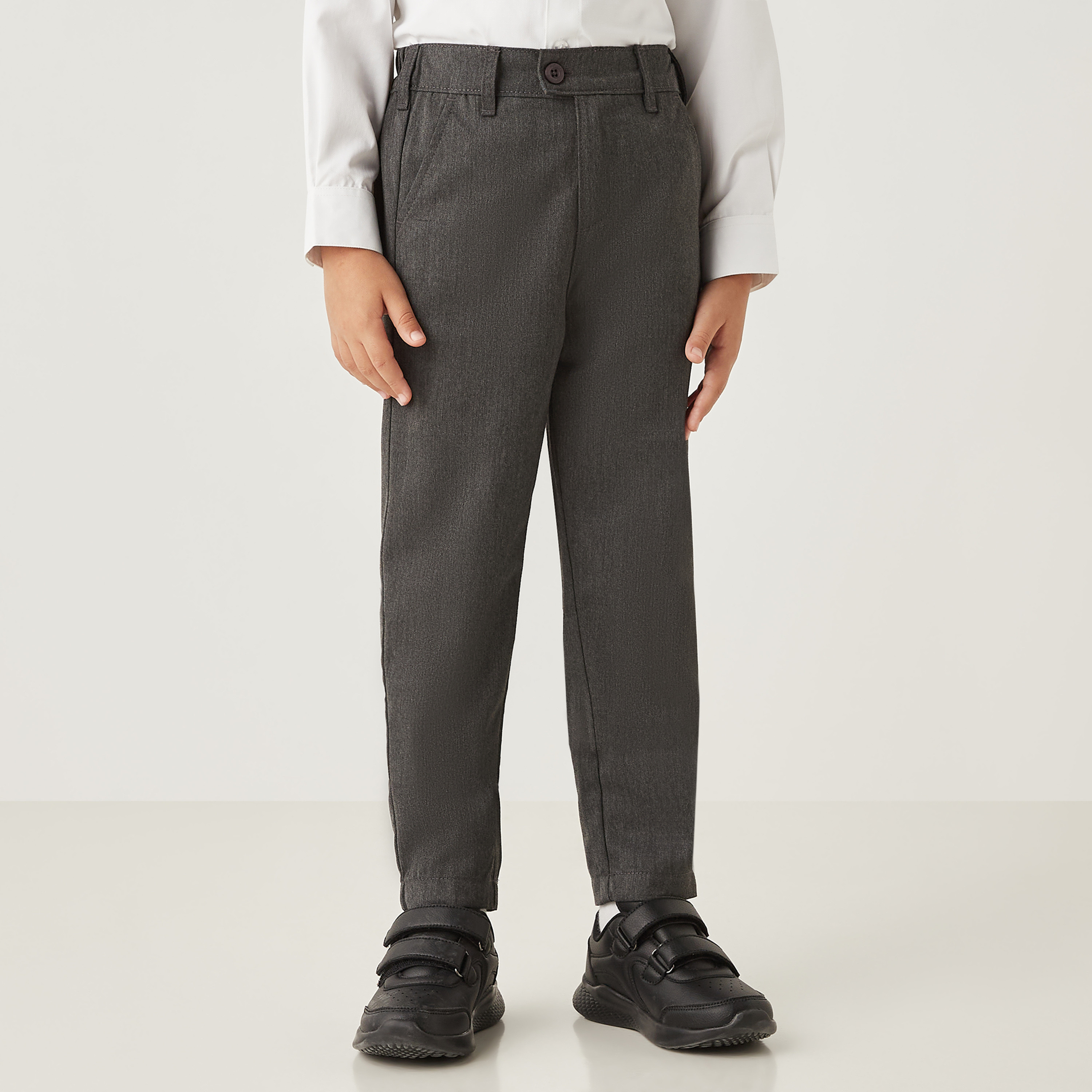 طقم بنطلون سادة من قطعتين بزر إغلاق وجيوب من جونيورز-boys-clothing-schoolwear-bottoms-pants-image-5