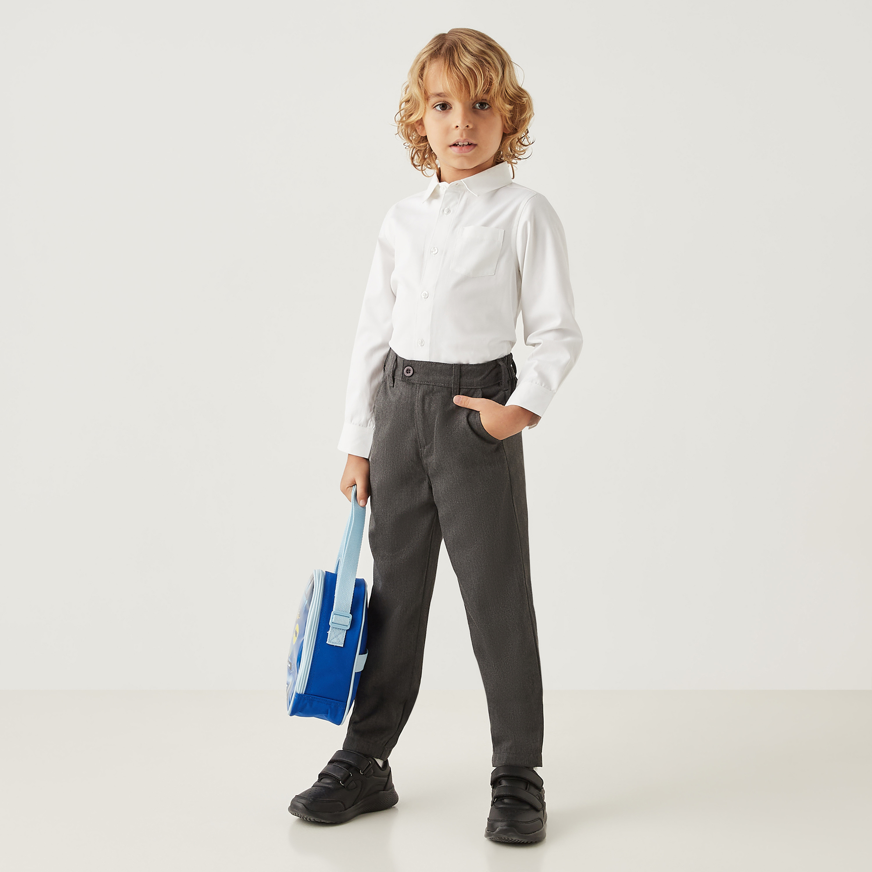 طقم بنطلون سادة من قطعتين بزر إغلاق وجيوب من جونيورز-boys-clothing-schoolwear-bottoms-pants-image-4