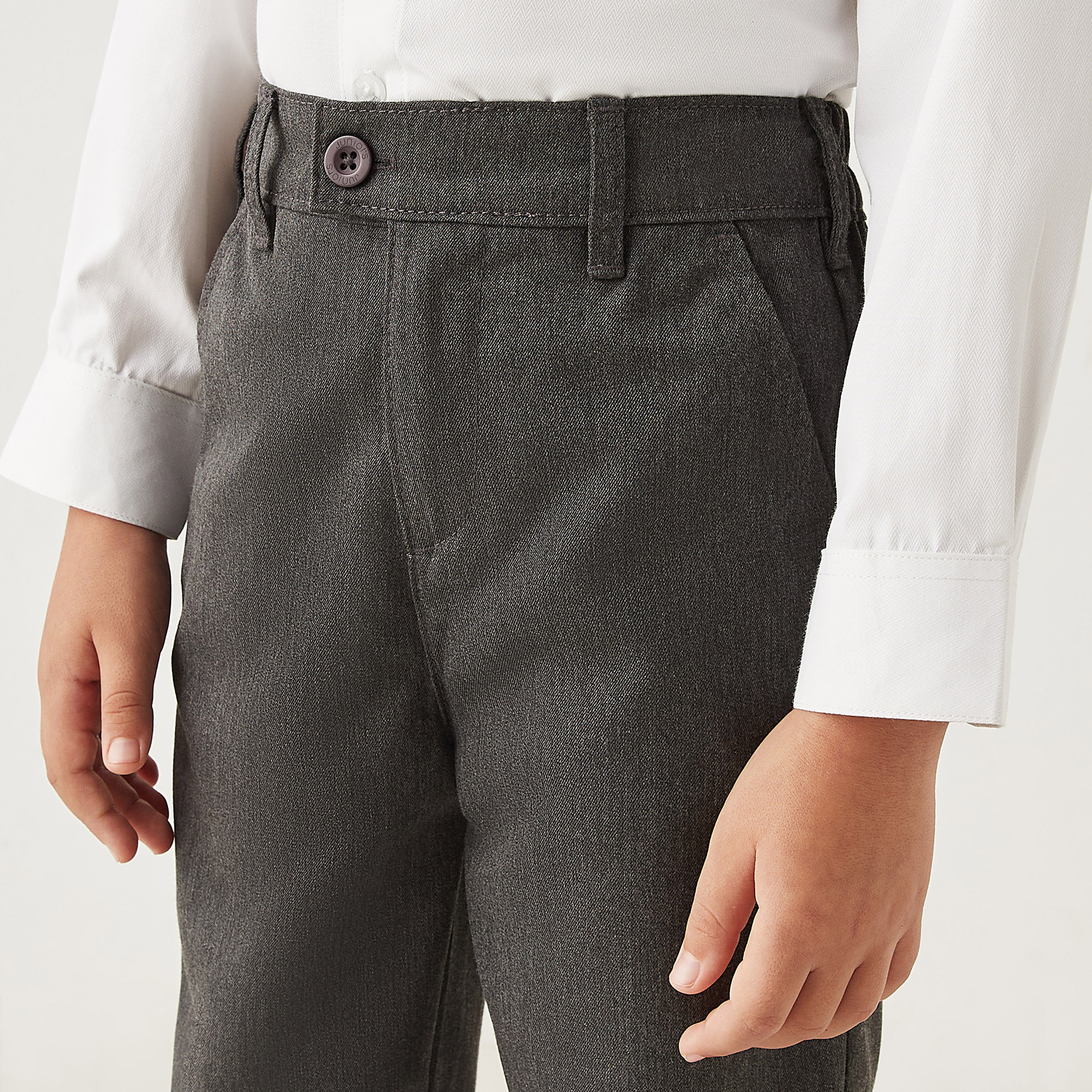 طقم بنطلون سادة من قطعتين بزر إغلاق وجيوب من جونيورز-boys-clothing-schoolwear-bottoms-pants-image-2