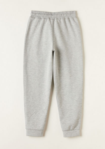 Juniors Solid Joggers with Drawstring Closure-Bottoms-image-3