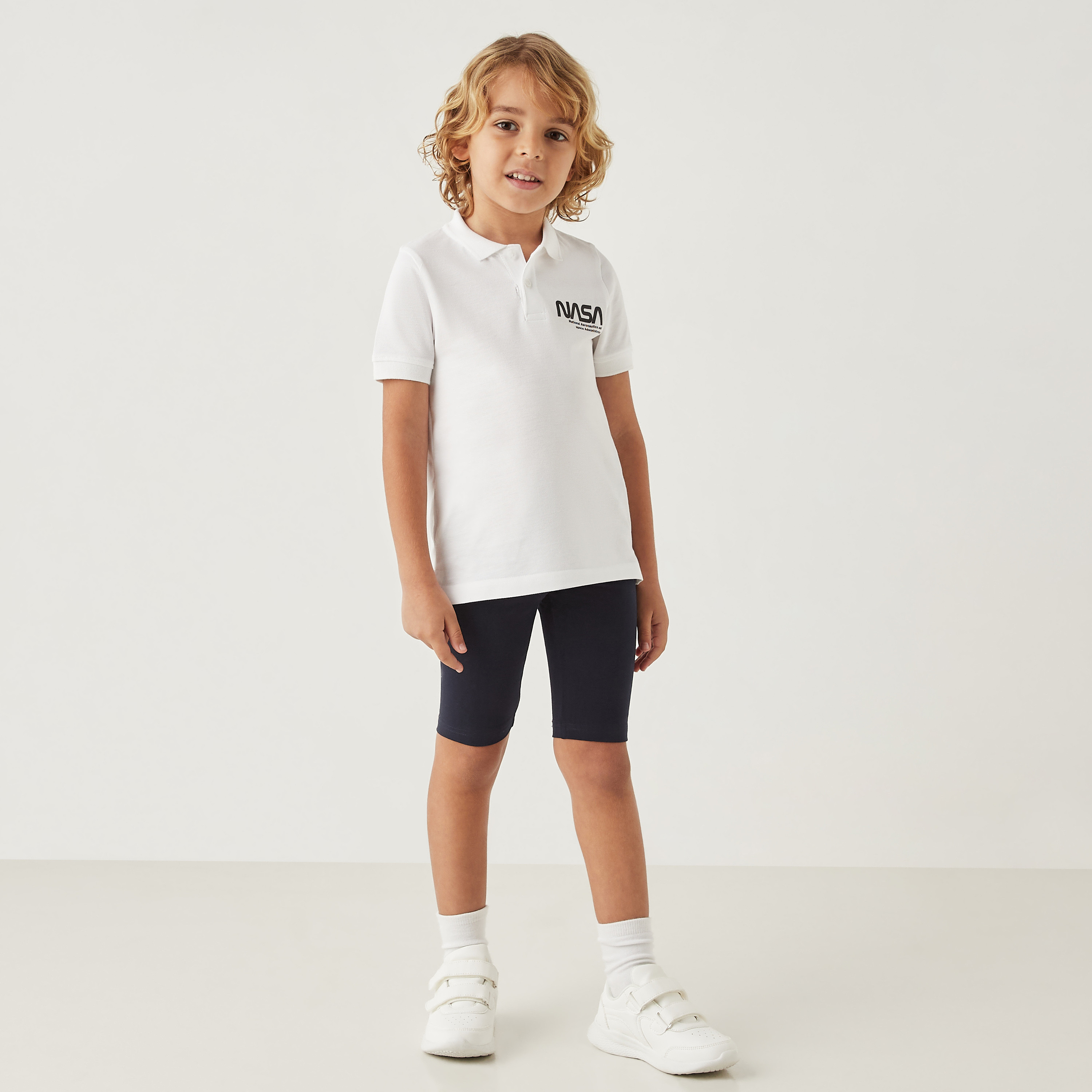 Juniors Solid Cycling Shorts with Elasticised Waistband-boys-clothing-schoolwear-bottoms-shorts-image-2