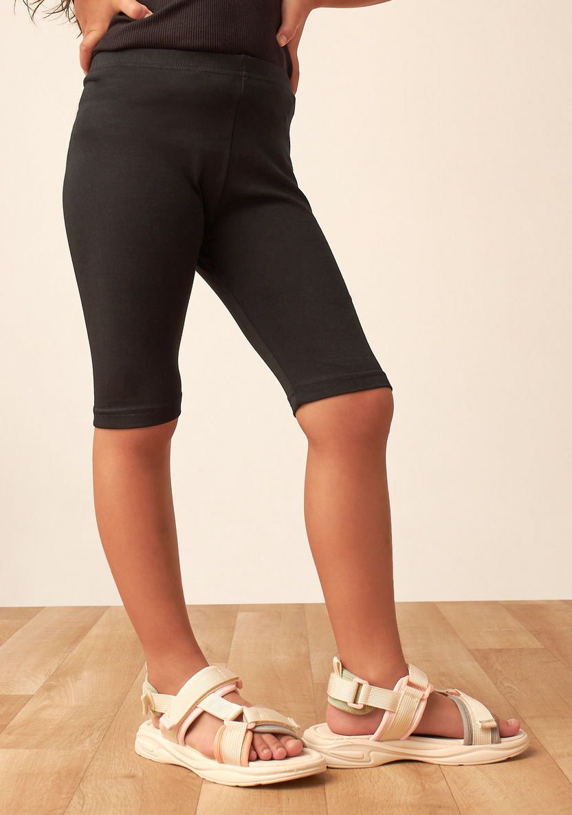 Juniors Solid Shorts with Elasticated Waist-Shorts-image-0