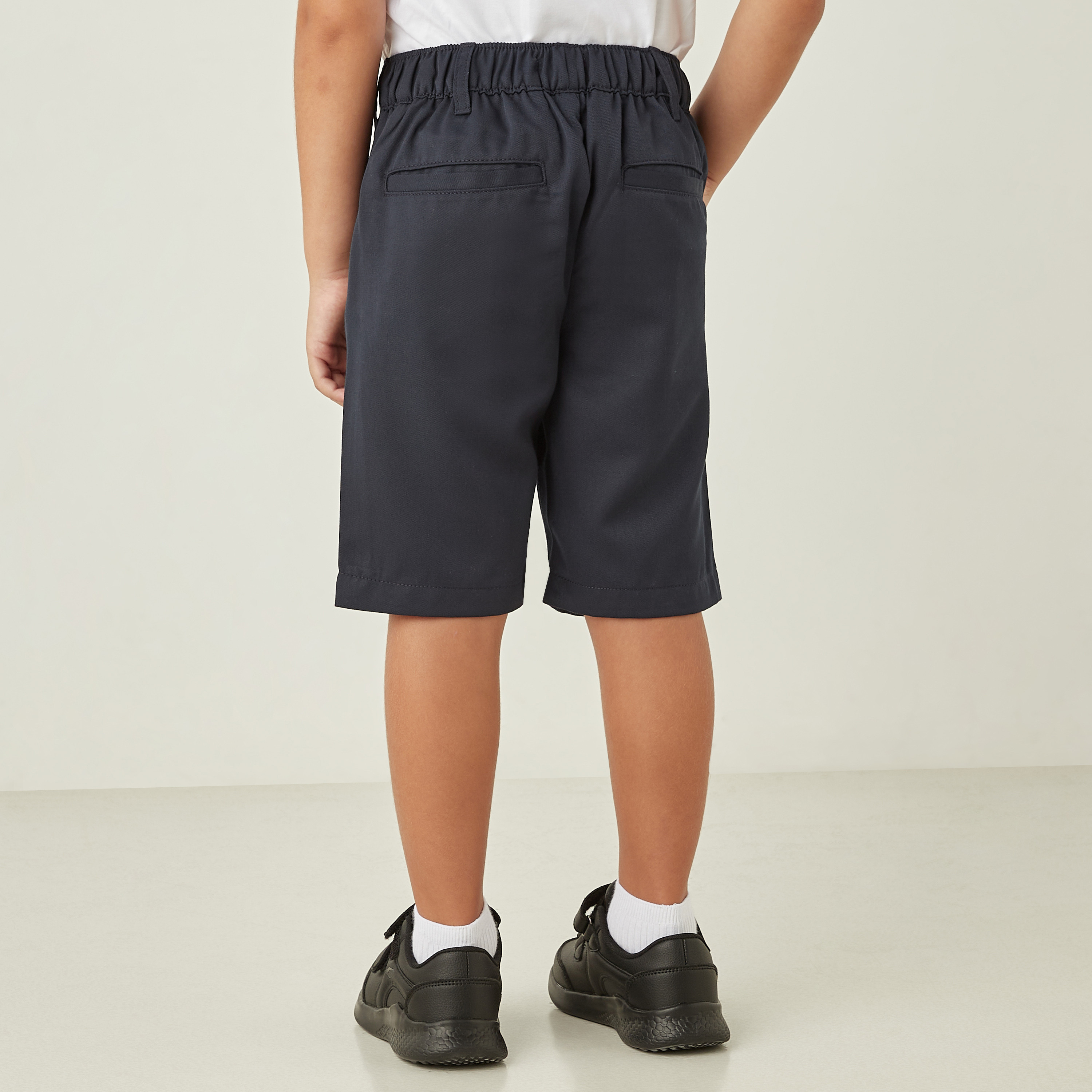 شورت سادة بحلقات حزام وجيوب من جونيورز-boys-clothing-schoolwear-bottoms-shorts-image-2