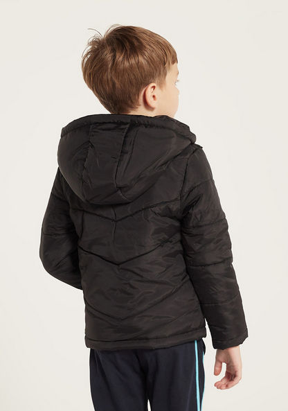 Juniors Hooded Jacket with Long Sleeves and Pockets
