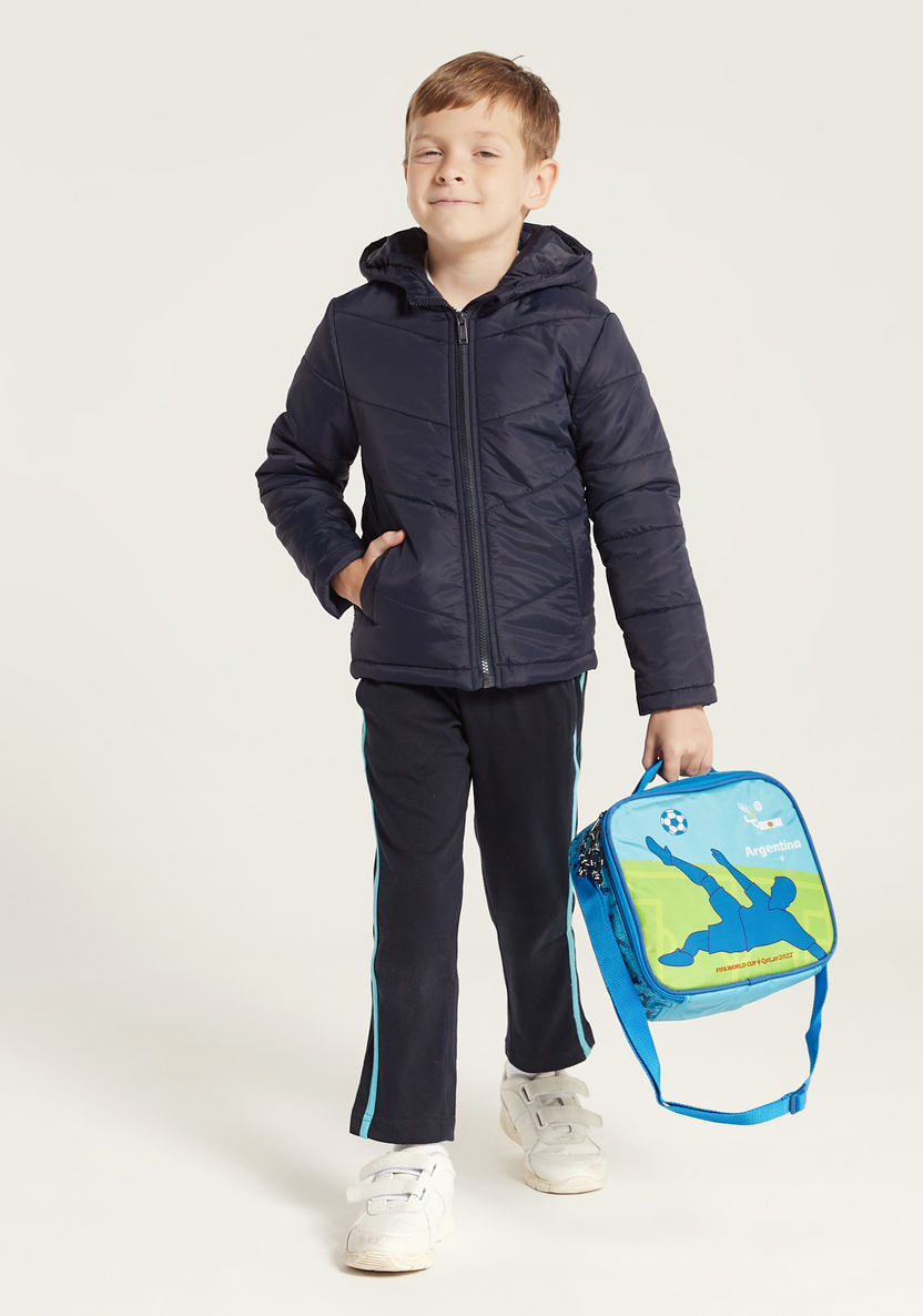 Juniors Hooded Jacket with Long Sleeves and Pockets-Coats and Jackets-image-0