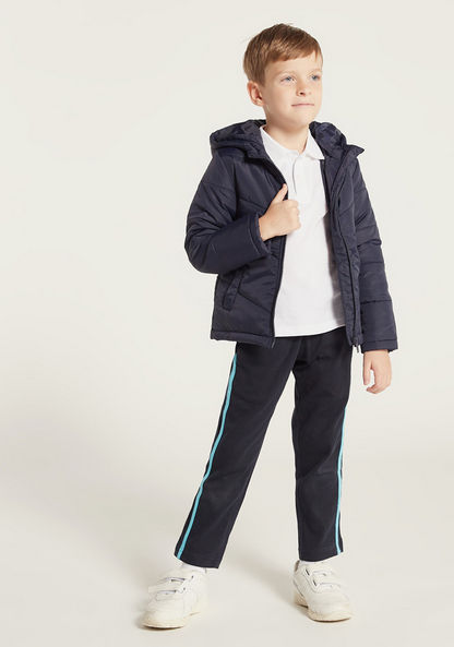 Juniors Hooded Jacket with Long Sleeves and Pockets