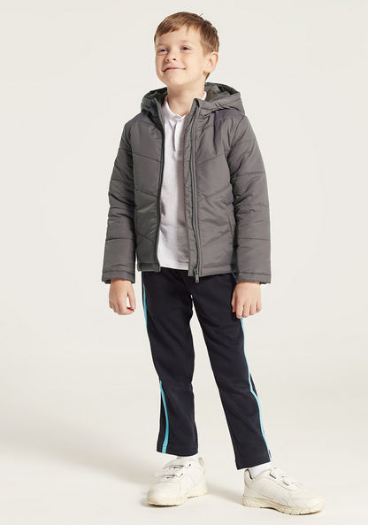 Juniors Hooded Jacket with Long Sleeves and Pockets-Coats and Jackets-image-1
