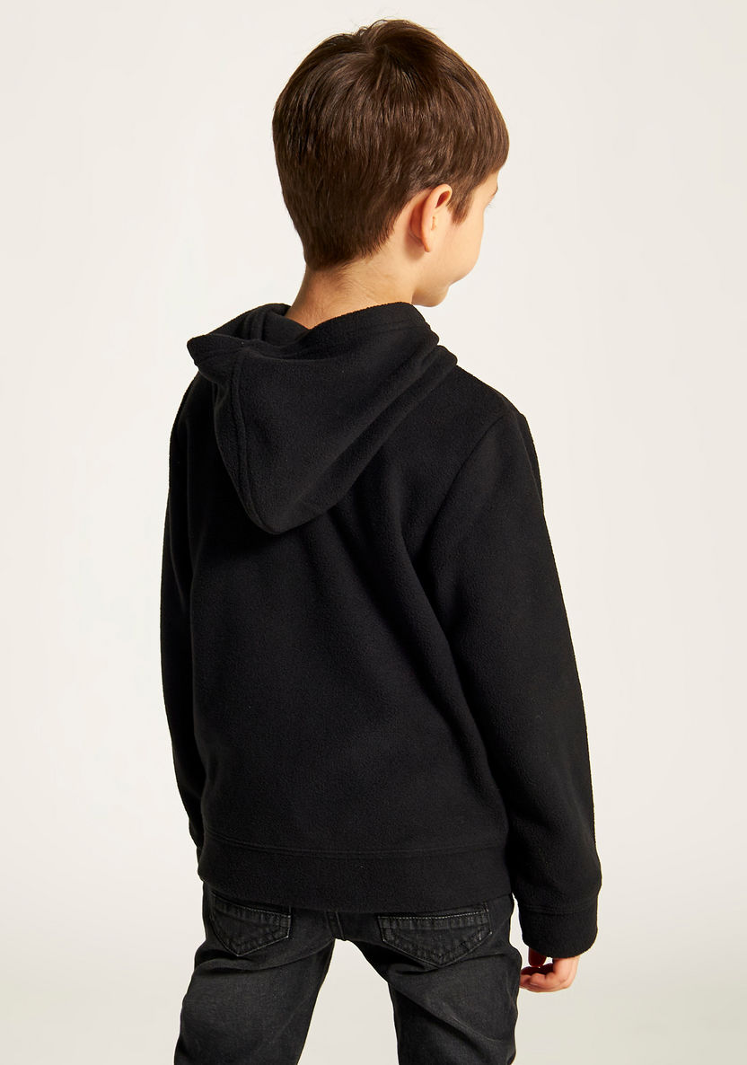 Juniors Solid Zippered Jacket with Long Sleeves and Hood-Coats and Jackets-image-3
