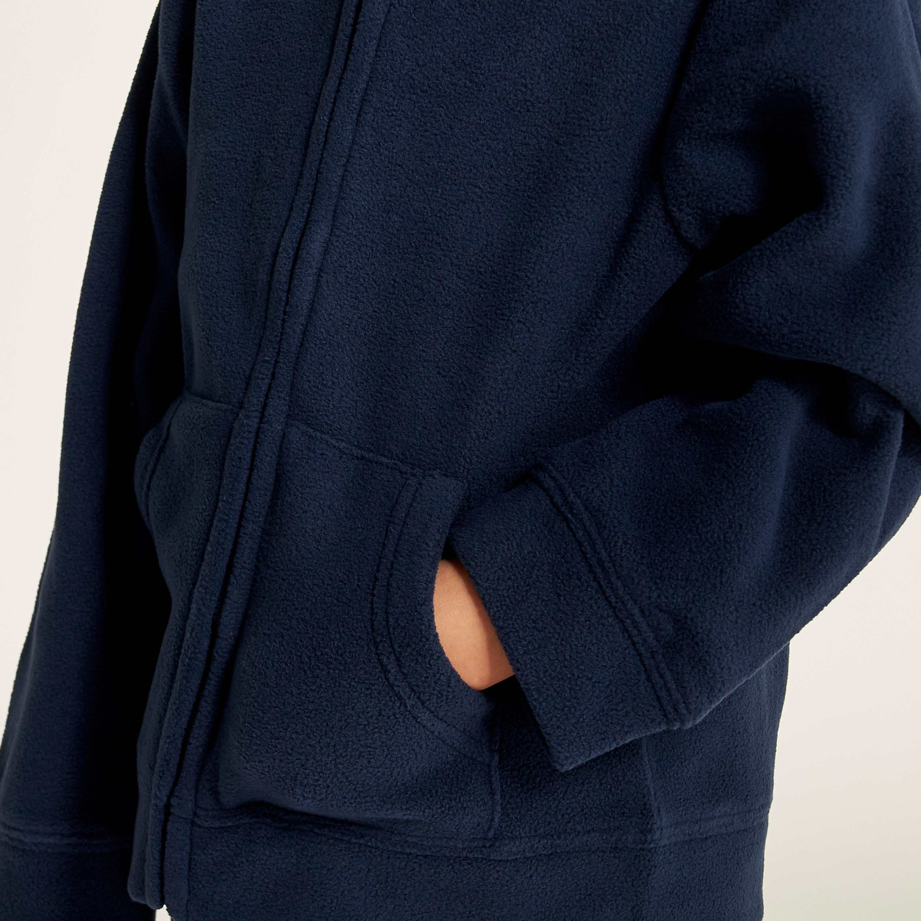 Juniors Solid Zippered Jacket with Long Sleeves and Hood-boys-clothing-jacketsandcoats-image-3