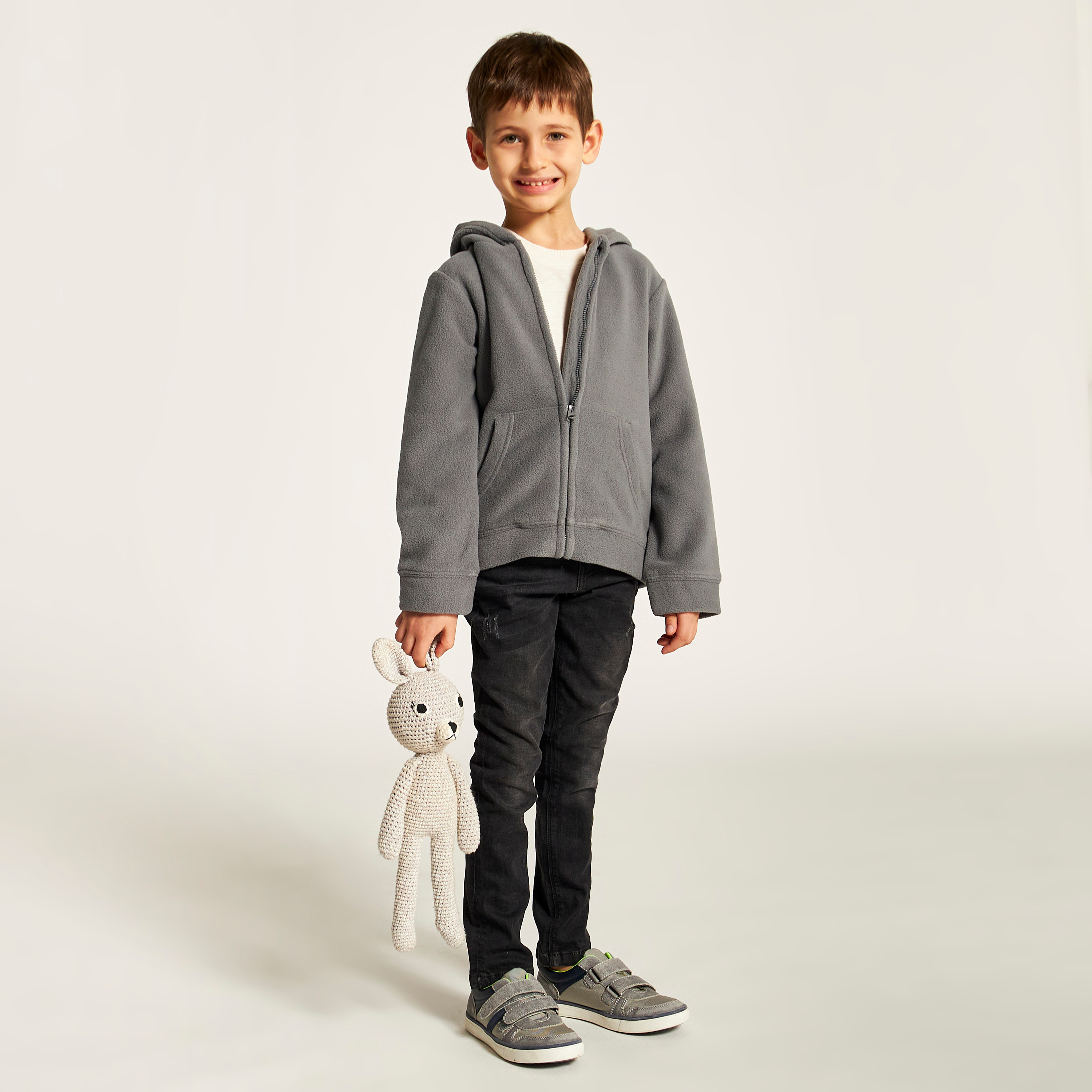 Juniors Solid Zippered Jacket with Long Sleeves and Hood-boys-clothing-jacketsandcoats-image-2