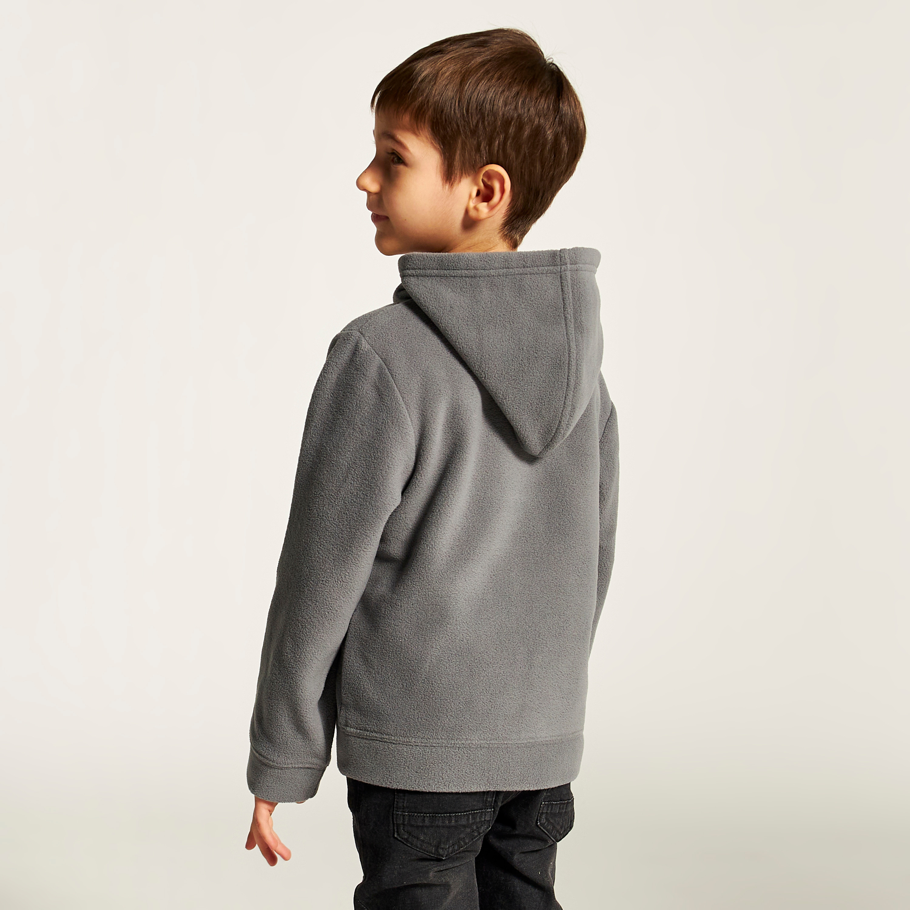 Juniors Solid Zippered Jacket with Long Sleeves and Hood-boys-clothing-jacketsandcoats-image-4