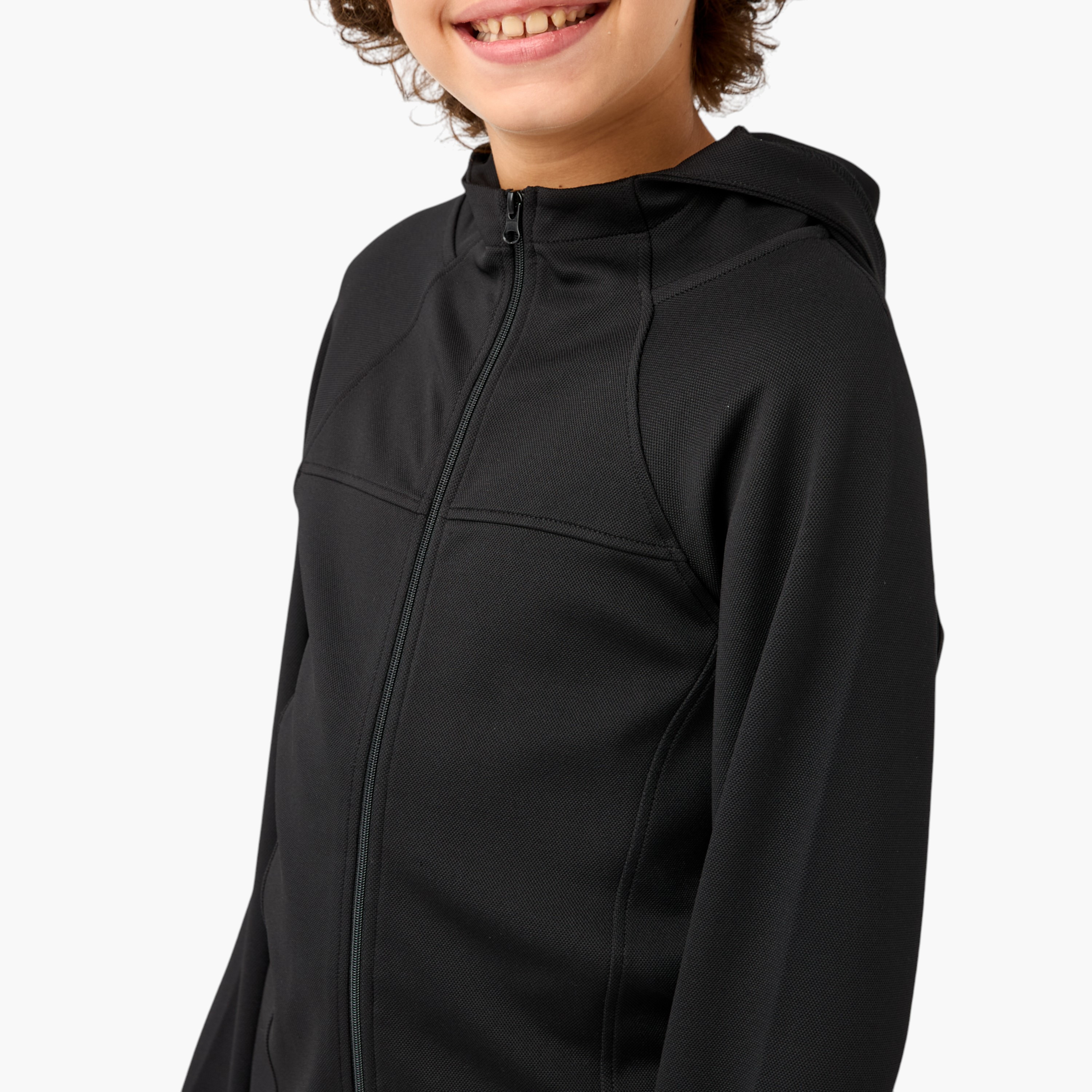 Juniors Solid Zip Through Jacket with Hood-boys-clothing-jacketsandcoats-image-4