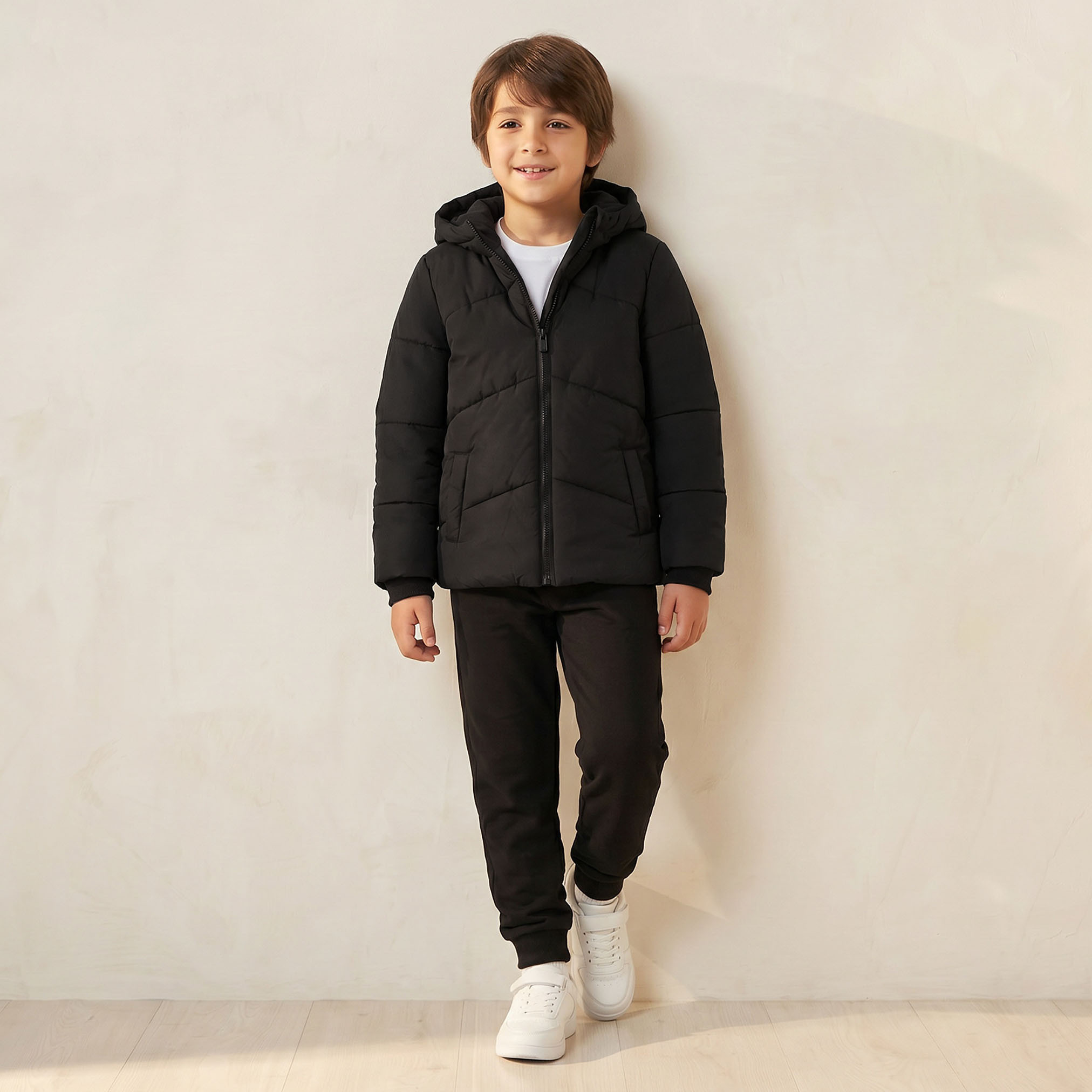 Juniors Solid Jacket with Long Sleeves and Zip Closure-boys-clothing-jacketsandcoats-image-5