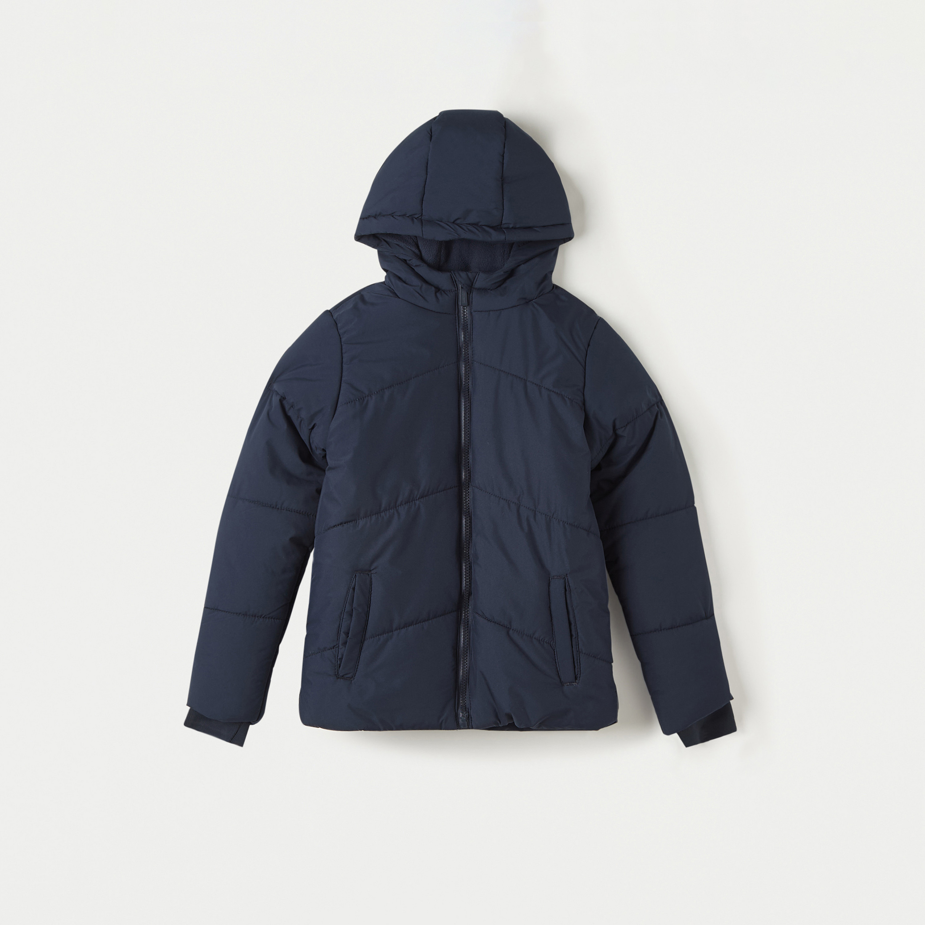 Juniors Solid Jacket with Long Sleeves and Zip Closure-boys-clothing-jacketsandcoats-image-1
