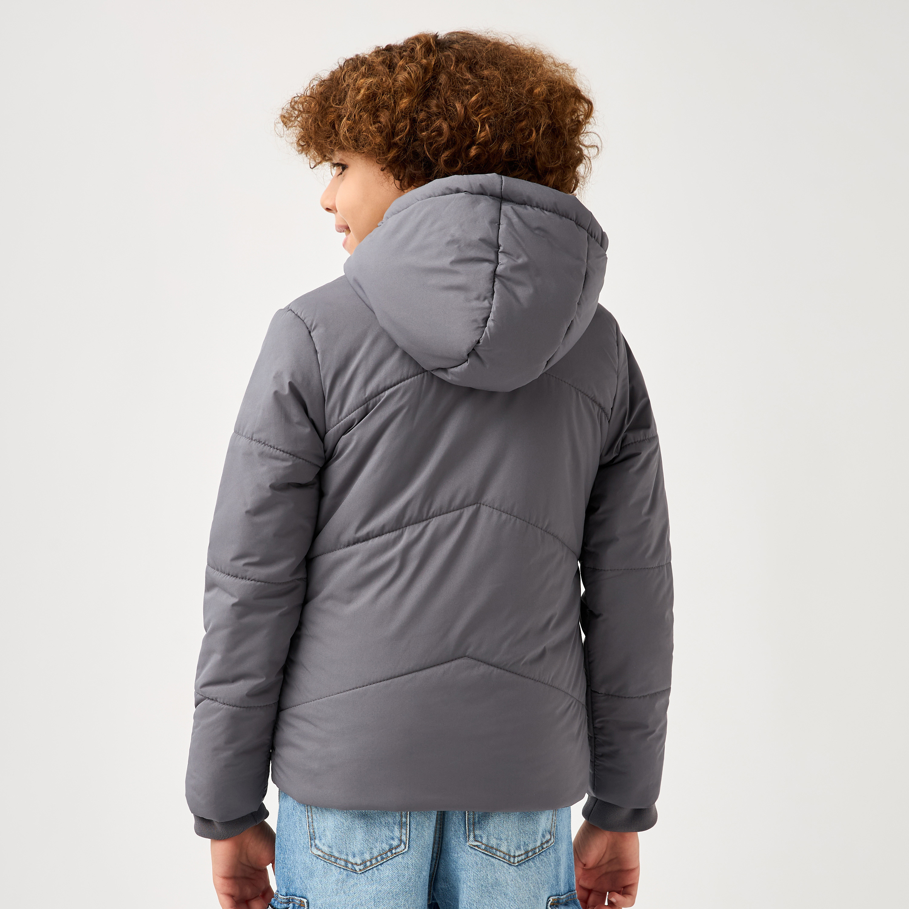 Juniors Solid Jacket with Long Sleeves and Zip Closure-boys-clothing-jacketsandcoats-image-3