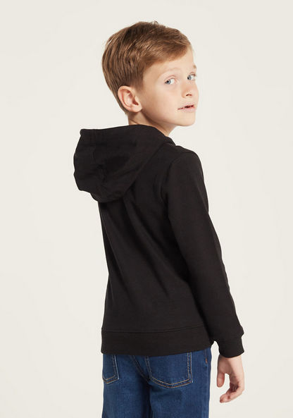 Juniors Solid Hooded Sweatshirt with Pockets-Coats and Jackets-image-3