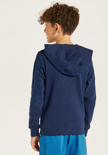 Juniors Solid Hooded Sweatshirt with Pockets-Coats and Jackets-image-3