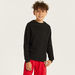 Juniors Solid Sweatshirt with Round Neck and Long Sleeves-Coats and Jackets-thumbnail-1