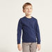 Juniors Solid Sweatshirt with Round Neck and Long Sleeves-Coats and Jackets-thumbnail-1