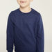 Juniors Solid Sweatshirt with Round Neck and Long Sleeves-Coats and Jackets-thumbnail-2