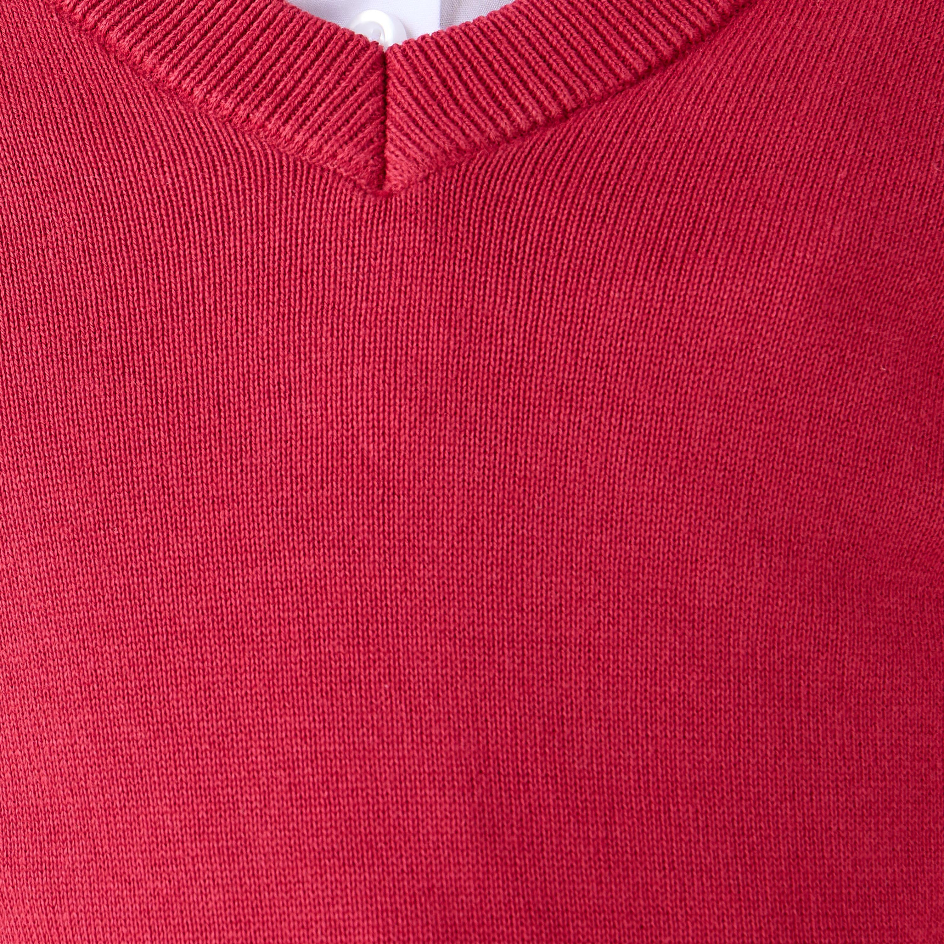 Juniors Solid Sweater with V-neck and Long Sleeves-boys-clothing-jumpersandcardigans-image-5
