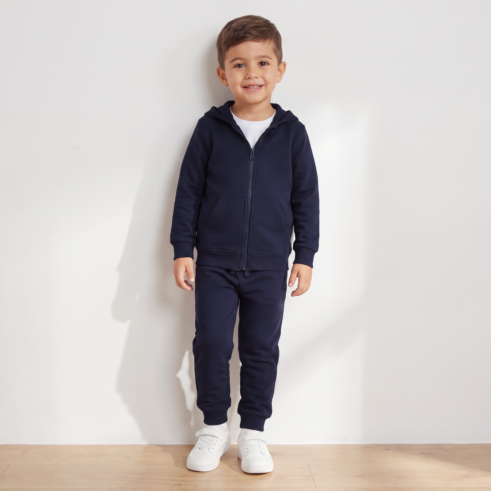 Juniors School Set with Hooded Sweatshirt and Joggers - Boys-boys-clothing-schoolwear-sets-image-2