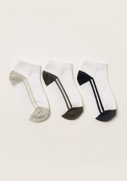 Juniors Striped Ankle Length Socks - Set of 3