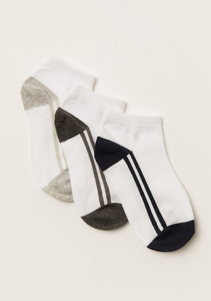 Juniors Striped Ankle Length Socks - Set of 3
