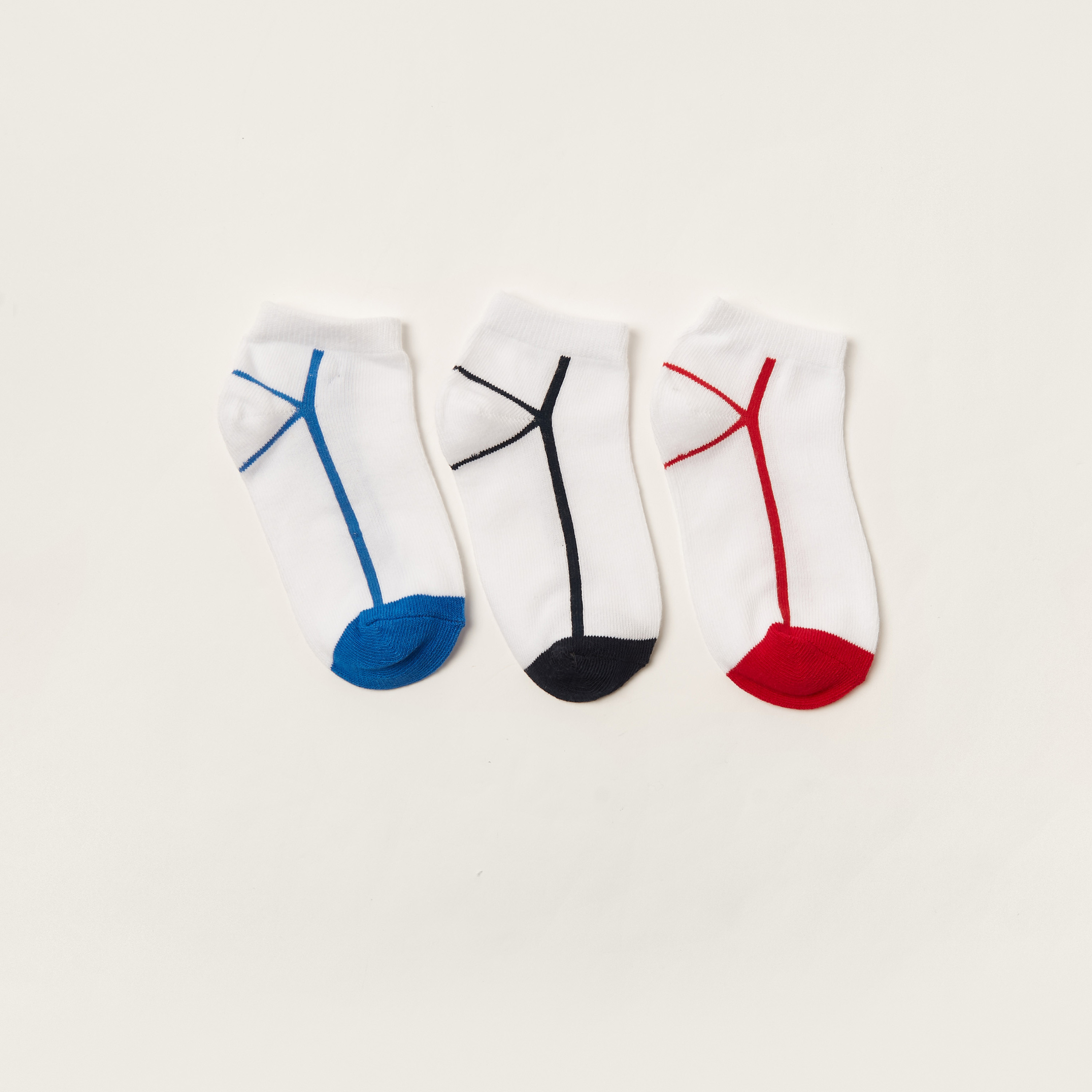 Juniors Assorted Ankle Length Socks - Set of 3-boys-accessories-socks-image-1