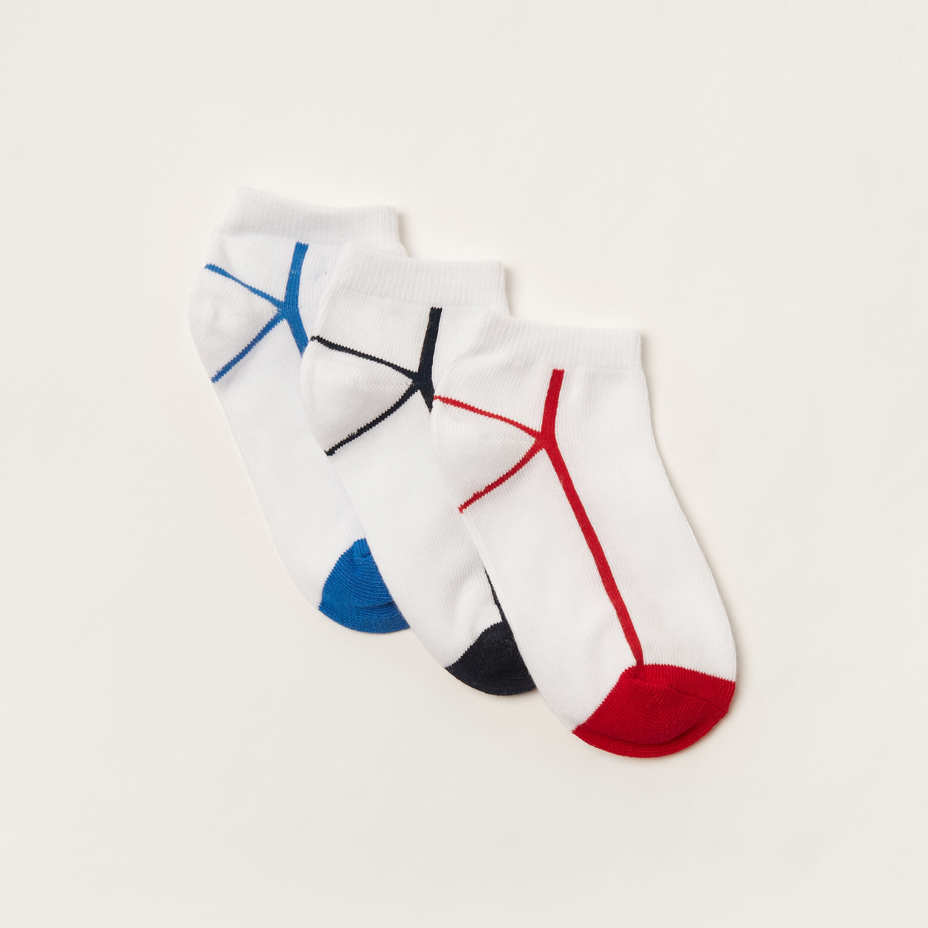 Juniors Assorted Ankle Length Socks - Set of 3-boys-accessories-socks-image-2