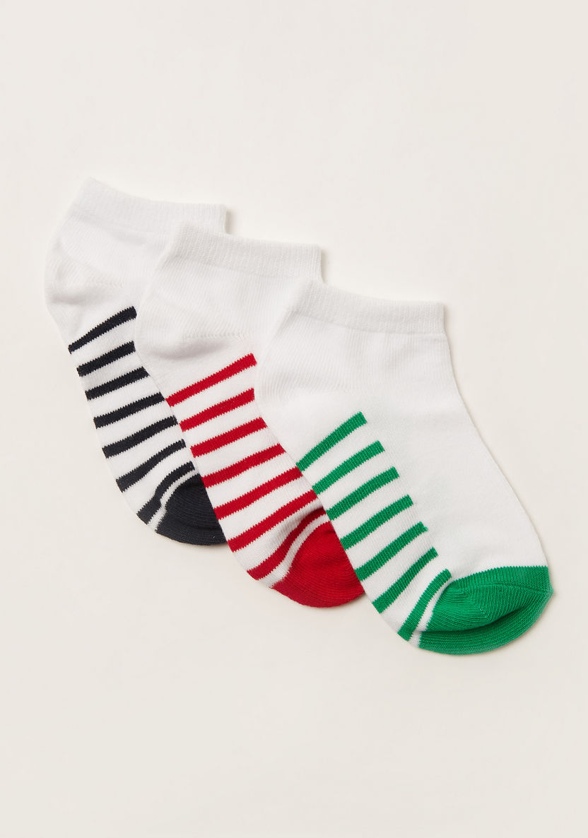 Juniors Striped Ankle Length Socks - Set of 3-Socks-image-1