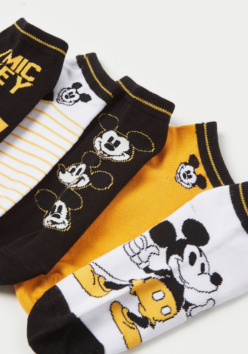 Disney Mickey Mouse Print Socks - Set of 5-Socks-image-2