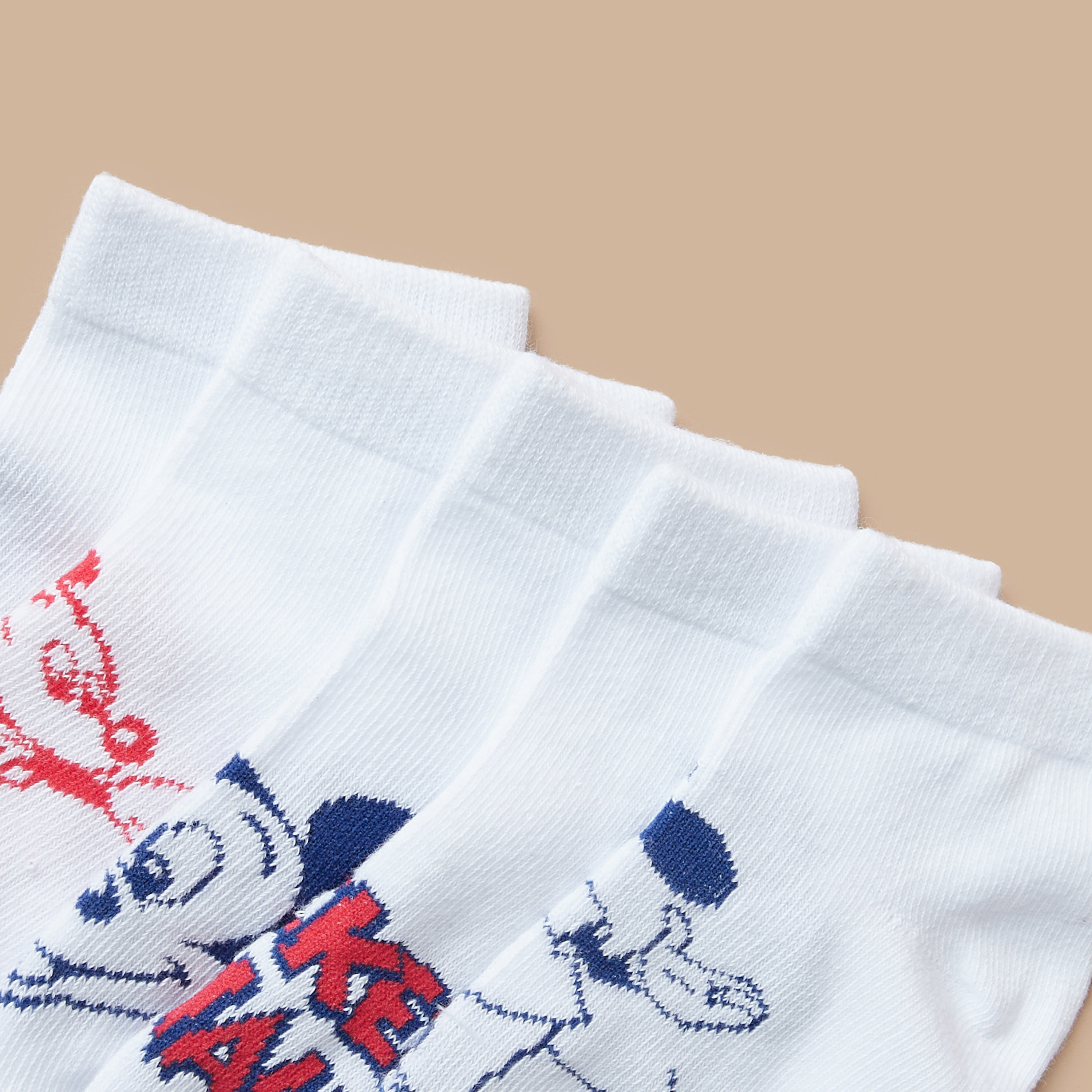 طقم جوارب 5 أزواج بطول الكاحل وطبعات ميكي ماوس من ديزني-boys-accessories-socks-image-3