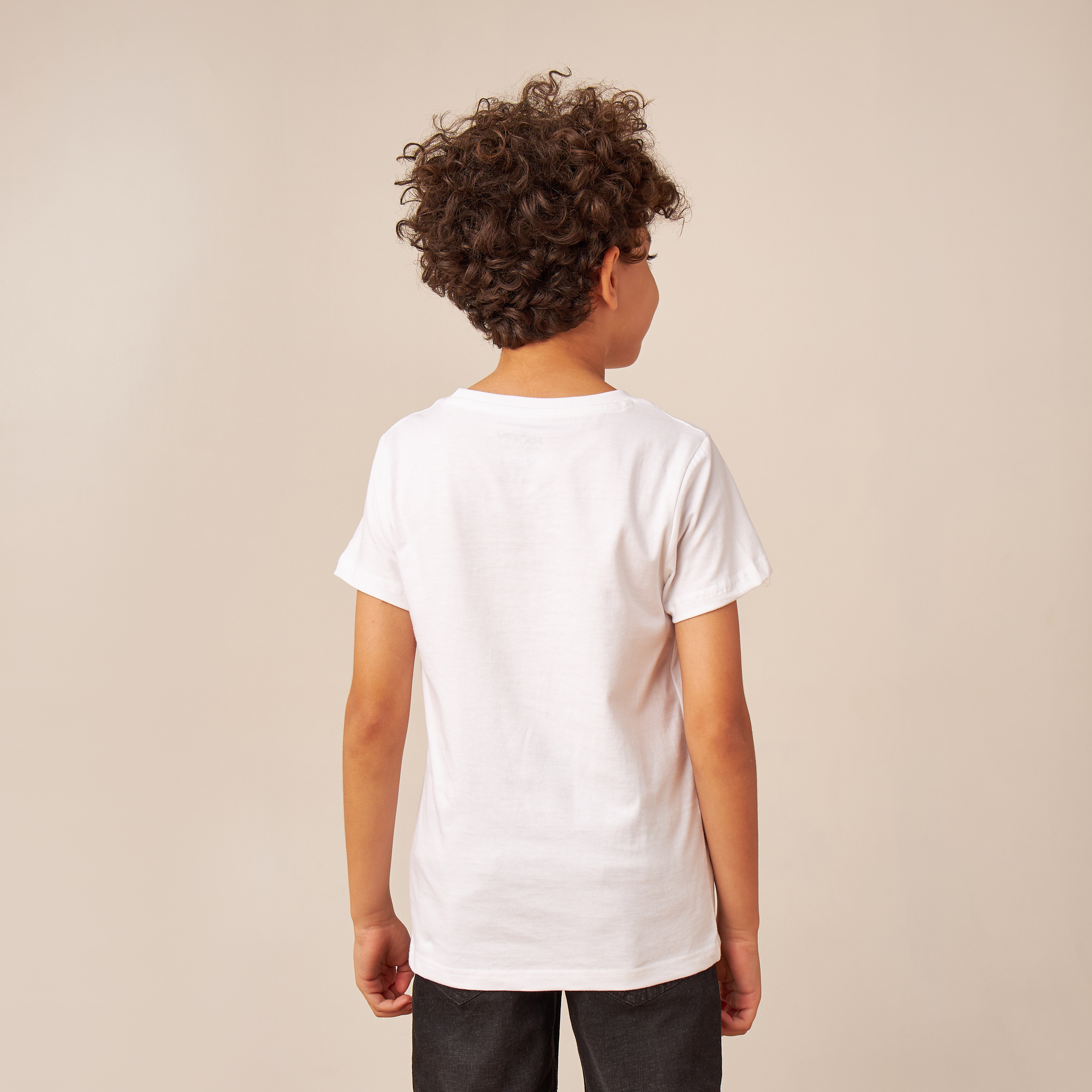 Disney Mickey Mouse Print T-shirt with Pocket and Short Sleeves-boys-clothing-schoolwear-tshirtsandpolos-image-4