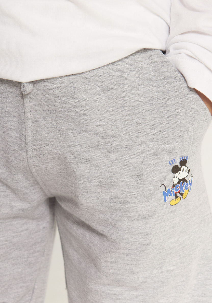 Disney Mickey Mouse Print Pants with Drawstring Closure-Bottoms-image-2