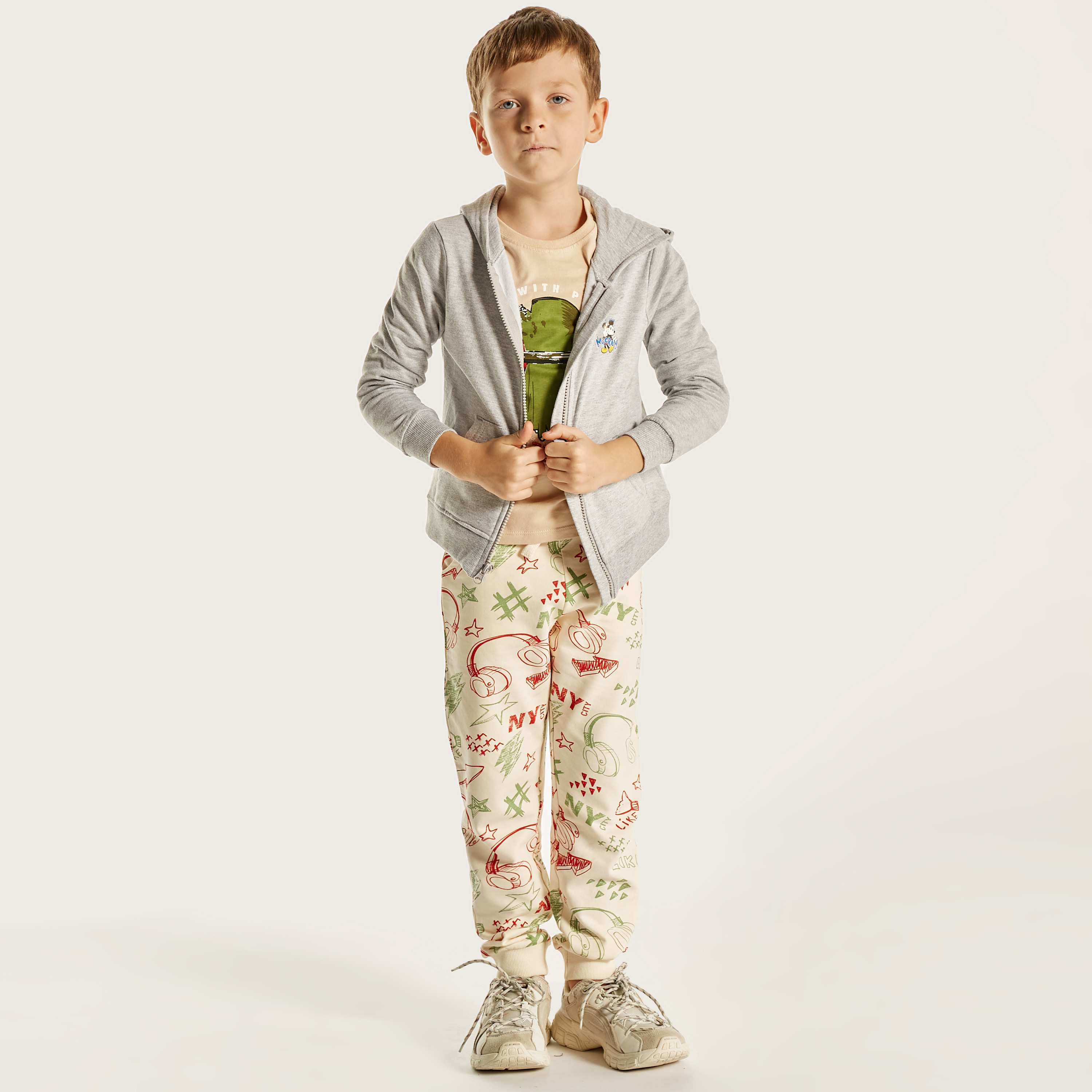 جاكيت بأكمام طويلة وقبعة وطبعات ميكي ماوس من ديزني-boys-clothing-jacketsandcoats-image-2
