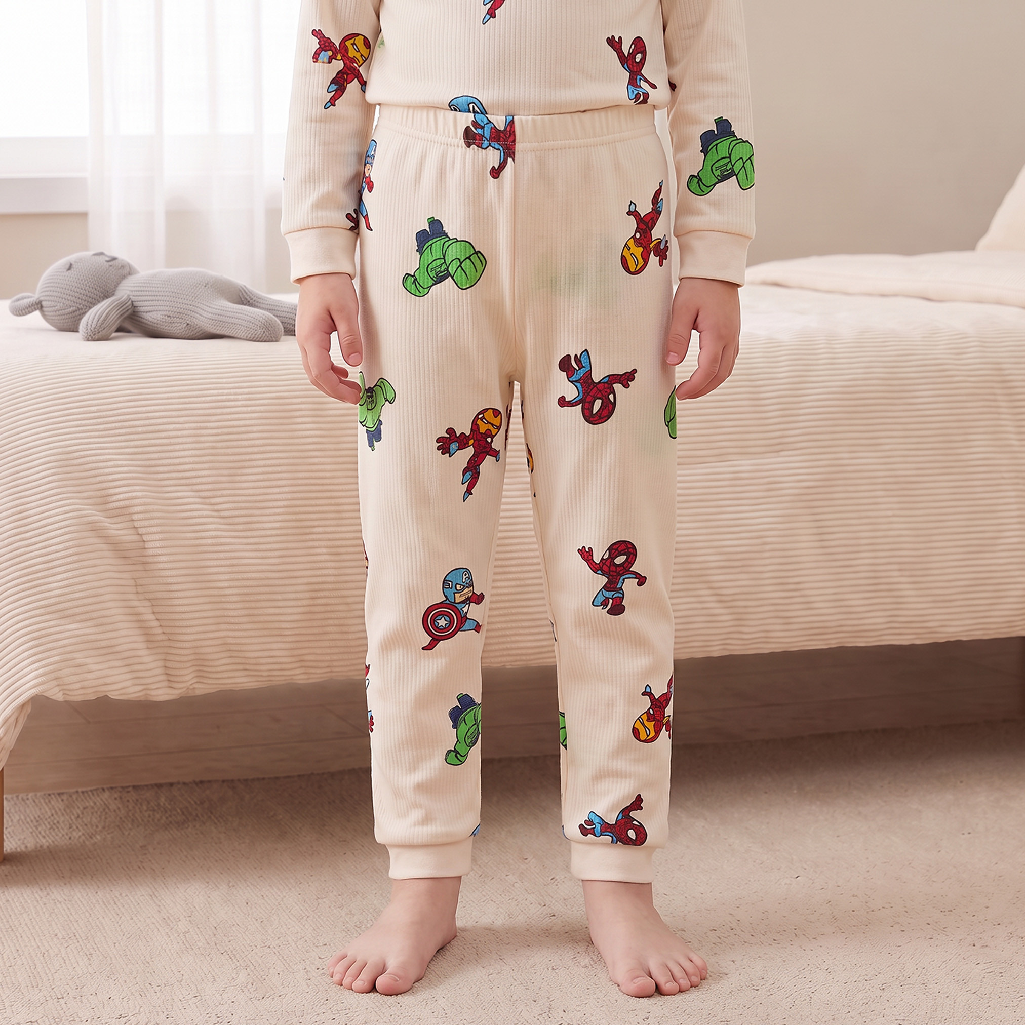 طقم حراري بأكمام طويلة وياقة ضيقة وطبعات أفنجرز-baby-boys-clothing-winterwear-thermalsets-image-4