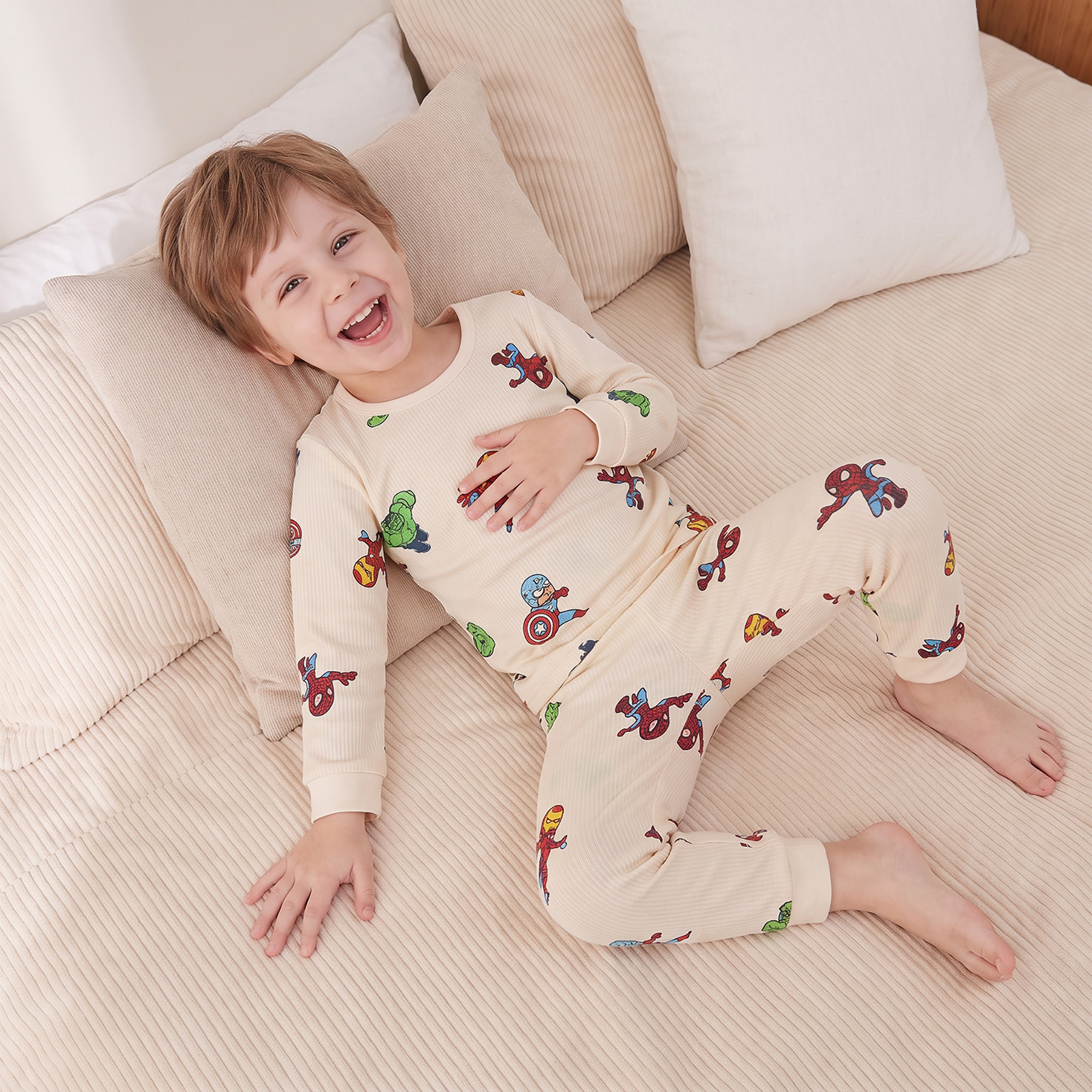 طقم حراري بأكمام طويلة وياقة ضيقة وطبعات أفنجرز-baby-boys-clothing-winterwear-thermalsets-image-6