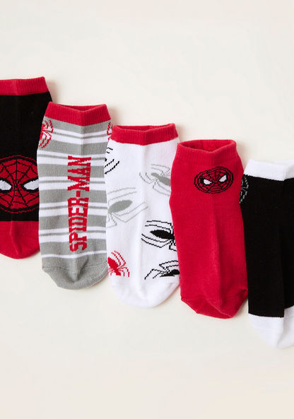 Spiderman Themed Ankle-Length Socks - Set of 5